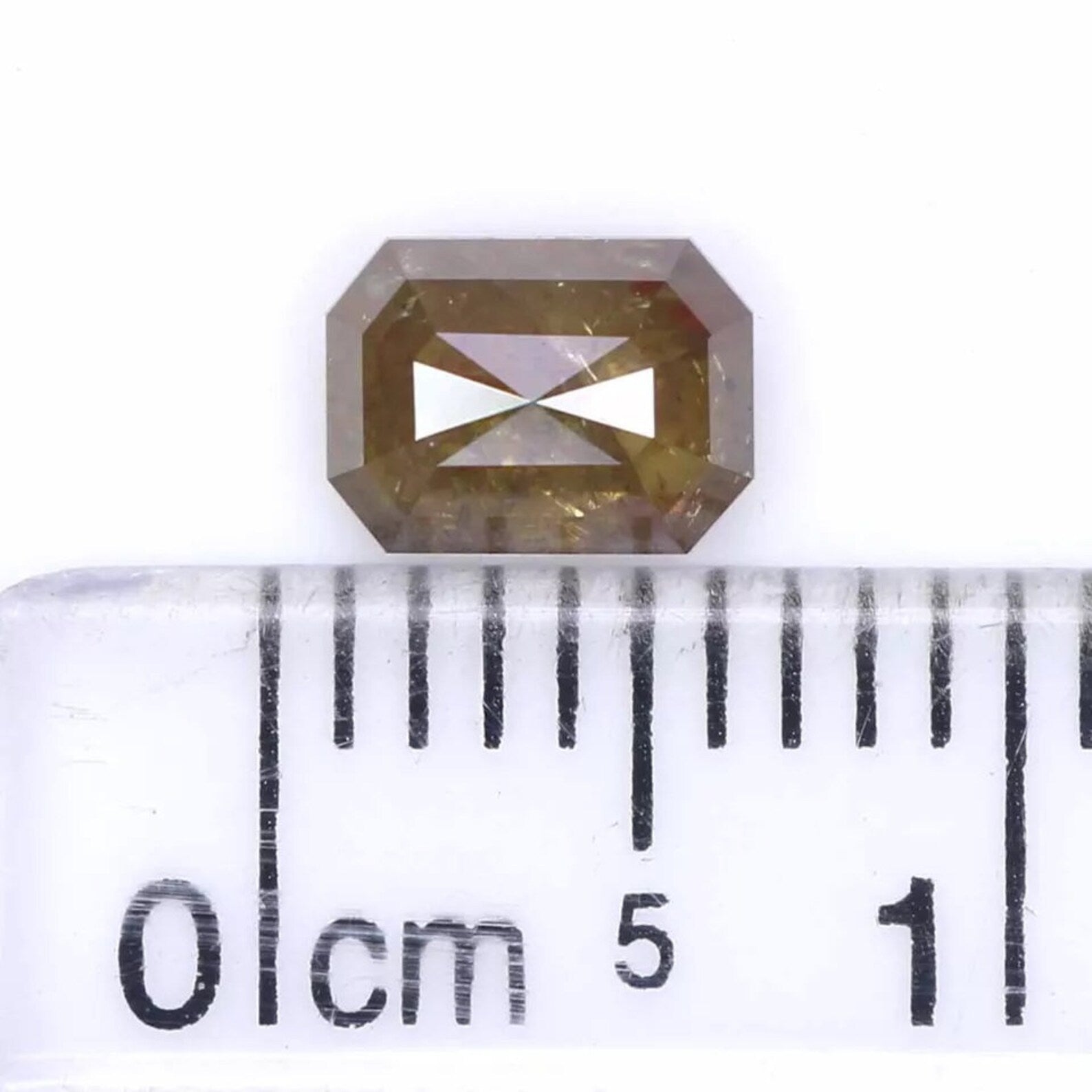 0.68 CT Natural Loose Emerald Shape Diamond Yellow Color Emerald Cut Diamond 5.75 MM Natural Loose Diamond Emerald Rose Cut Diamond NQ996