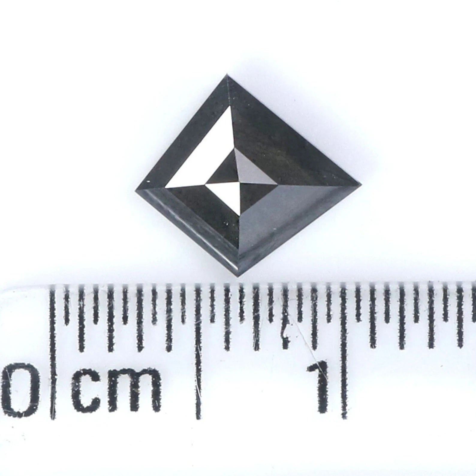 0.93 CT Natural Loose Kite Shape Diamond Black Grey Color Kite Cut Diamond 7.80 MM Natural Loose Diamond Kite Shape Rose Cut Diamond NQ7055