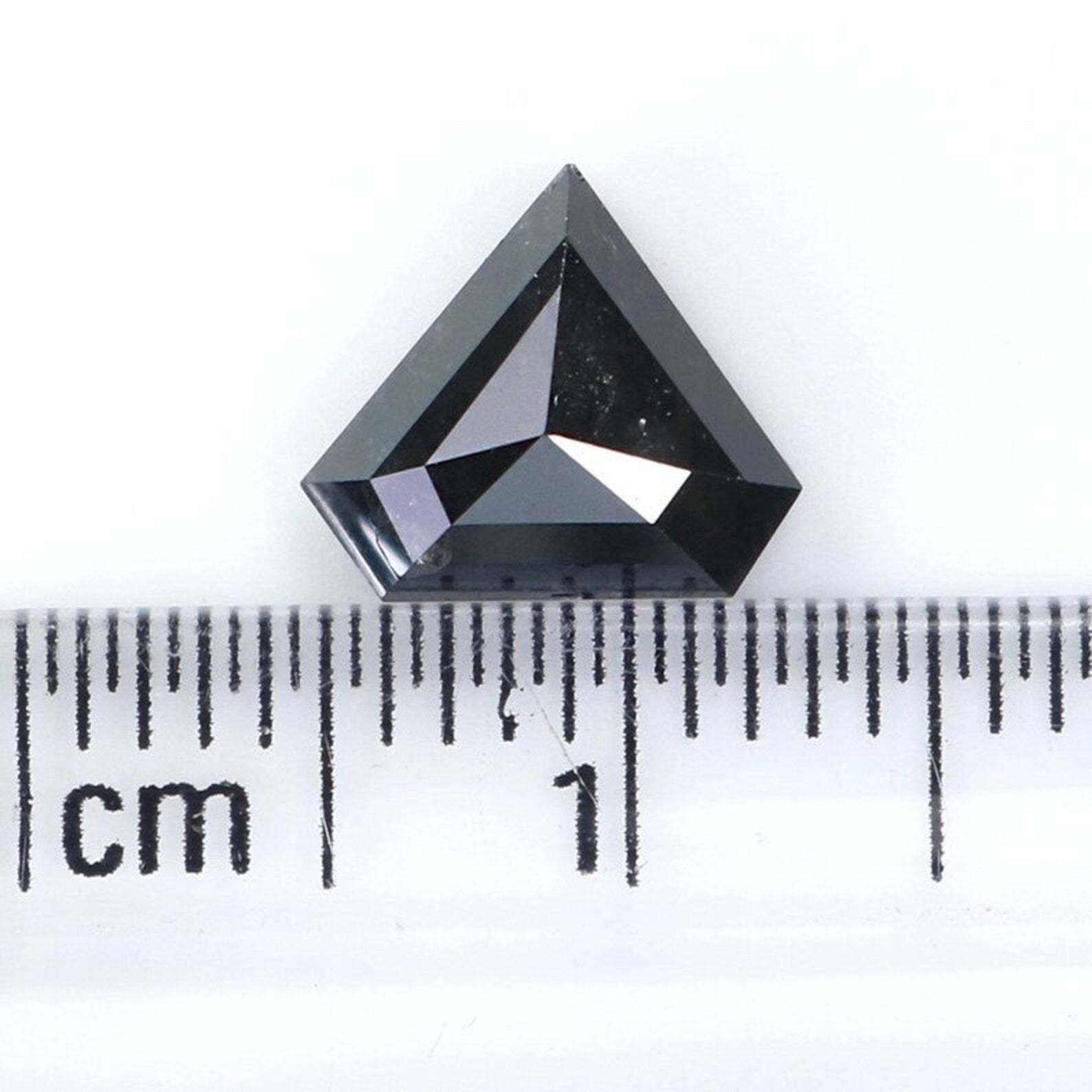 1.44 CT Natural Loose Shield Shape Diamond Black Color Shield Cut Diamond 7.15 MM Natural Diamond Black Color Shield Rose Cut Diamond NQ9100