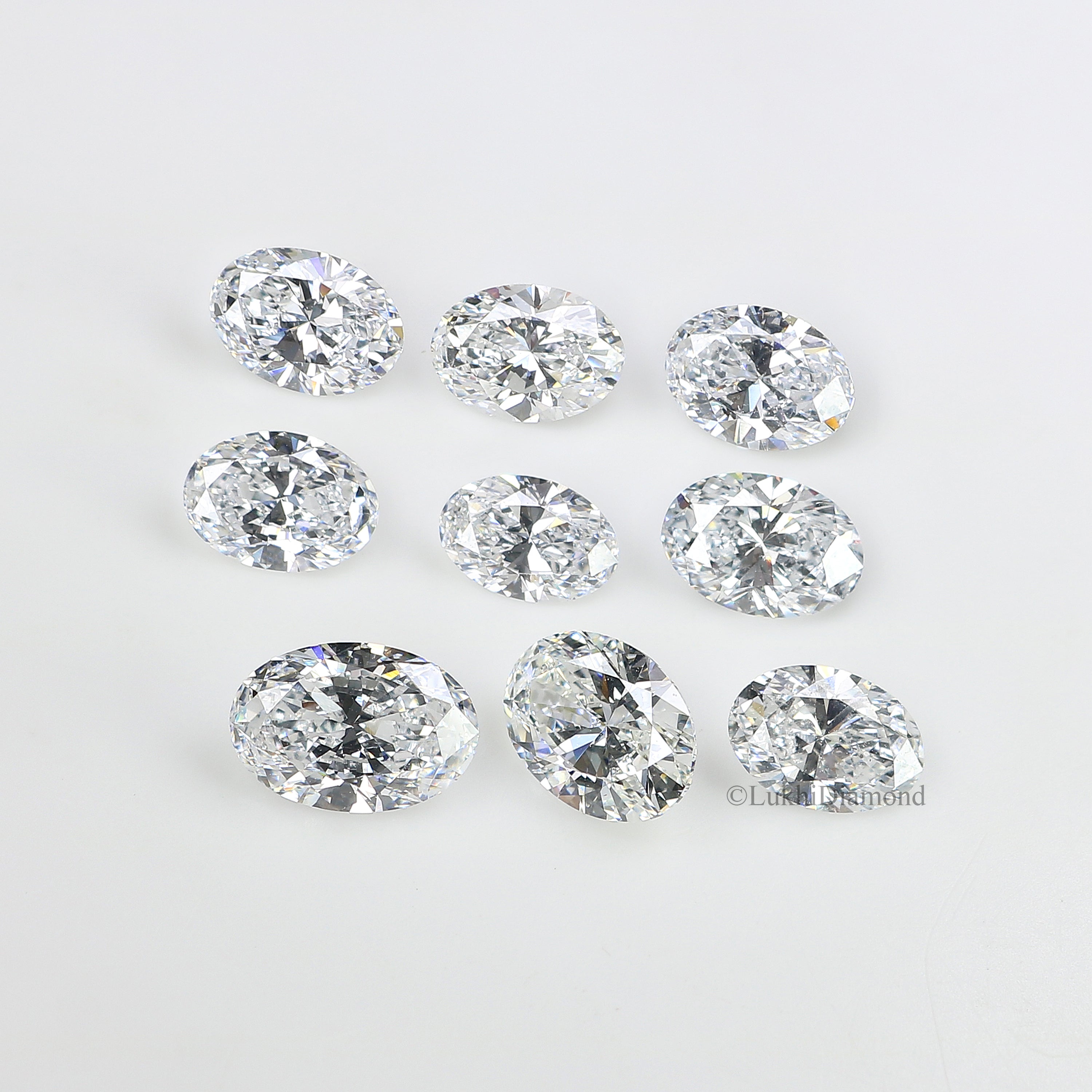 Oval Cut Diamond E/D Color VS Clarity Lab Grown Diamond Lab Created Loose Diamond Oval Shape 4X3/5X3/5.5X3.5/6X4 MM Lab CVD Diamond Q162