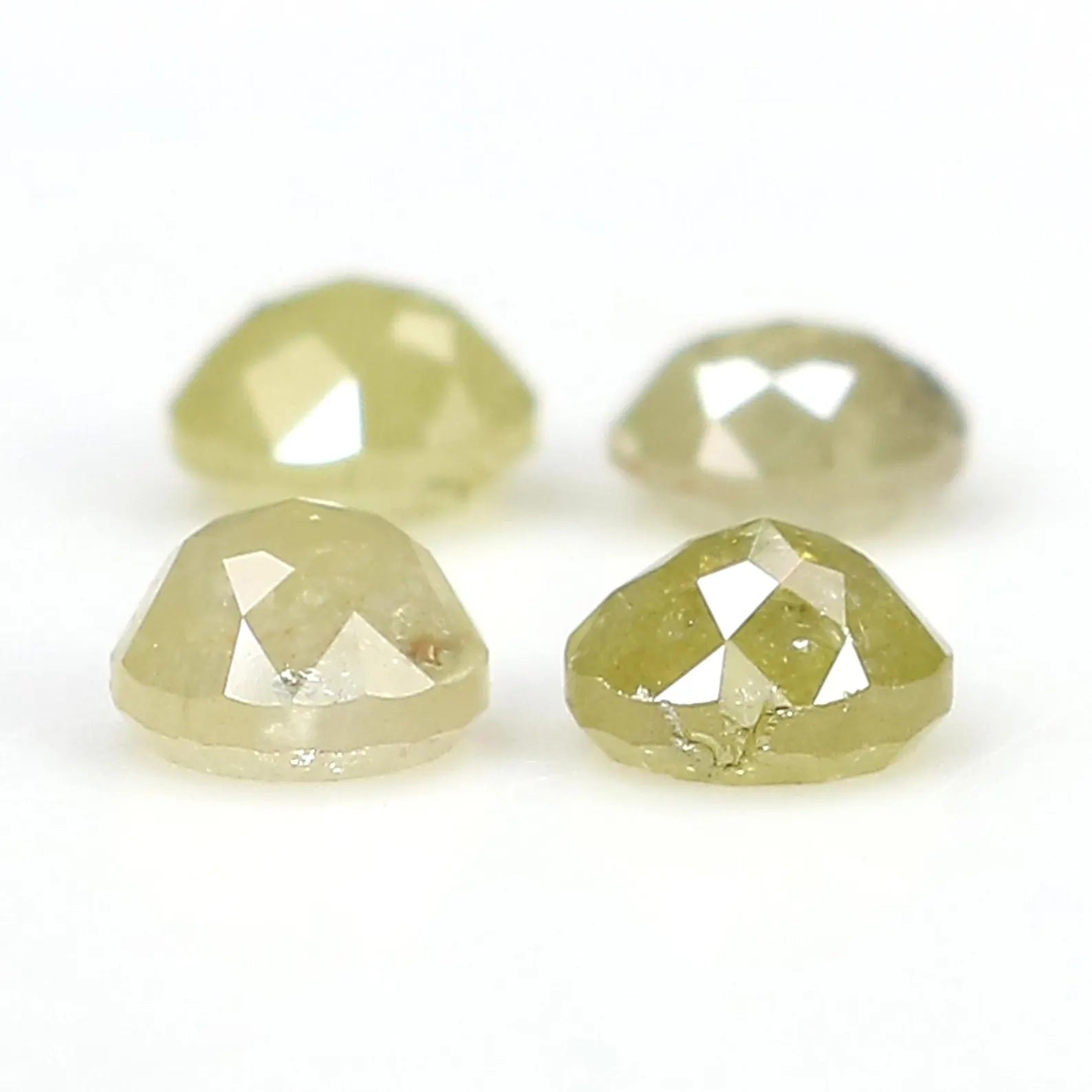 1.47 CT Natural Loose Round Rose Cut Diamond Yellow Color Round Shape Diamond 4.00 MM Natural Yellow Color Round Rose Cut Diamond NQ757