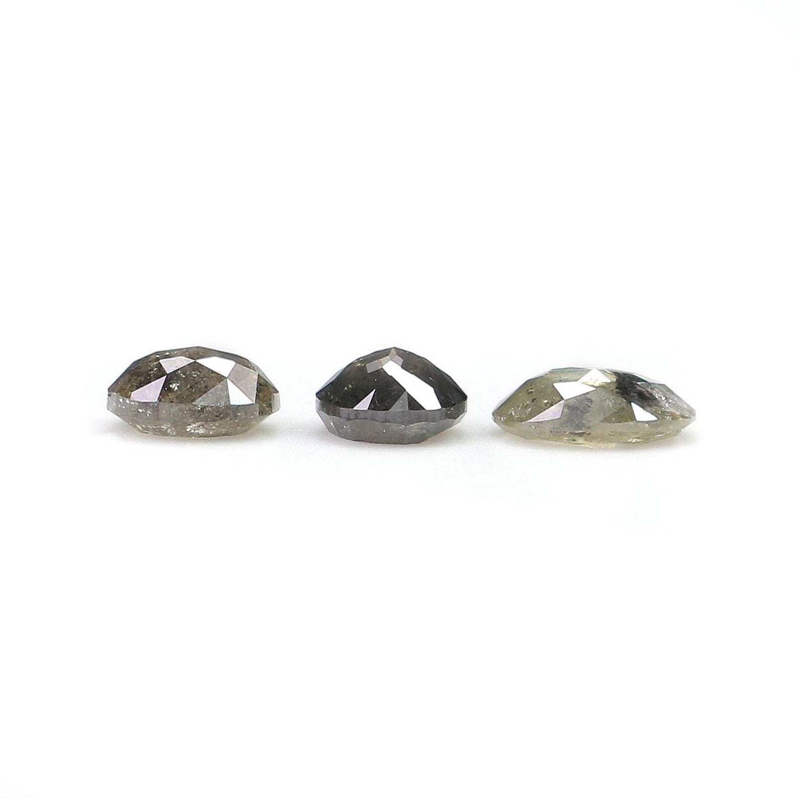 0.93 Ct Natural Loose Mix Shape Diamond Salt And Pepper Mix Shape Diamond 3.85 MM Natural Black Gray Color Mix Shape Rose Cut Diamond QN1095