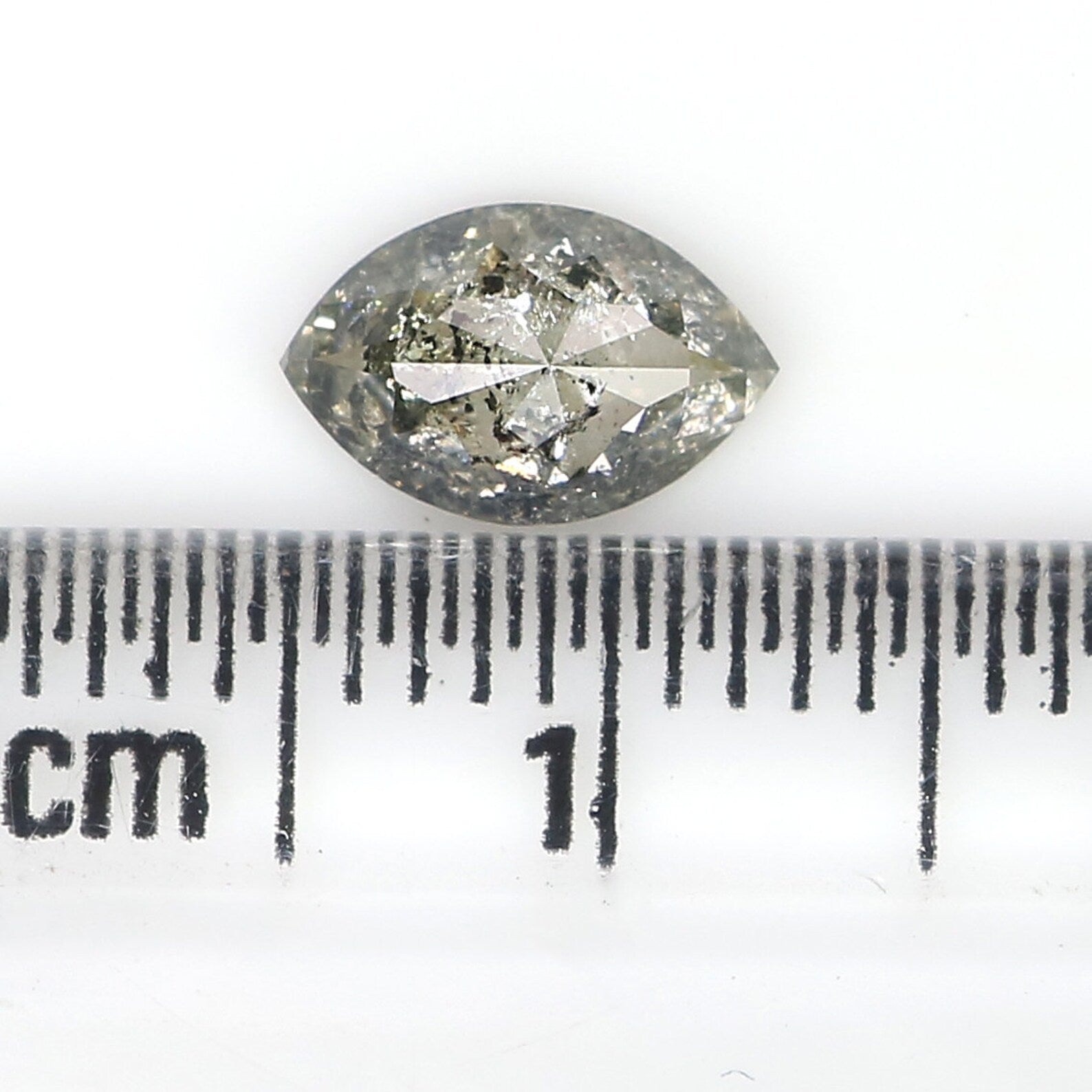 0.65 CT Natural Loose Marquise Shape Diamond Salt And Pepper Diamond 7.80 MM Natural Loose Diamond Black Grey Color Marquise Diamond QN2514