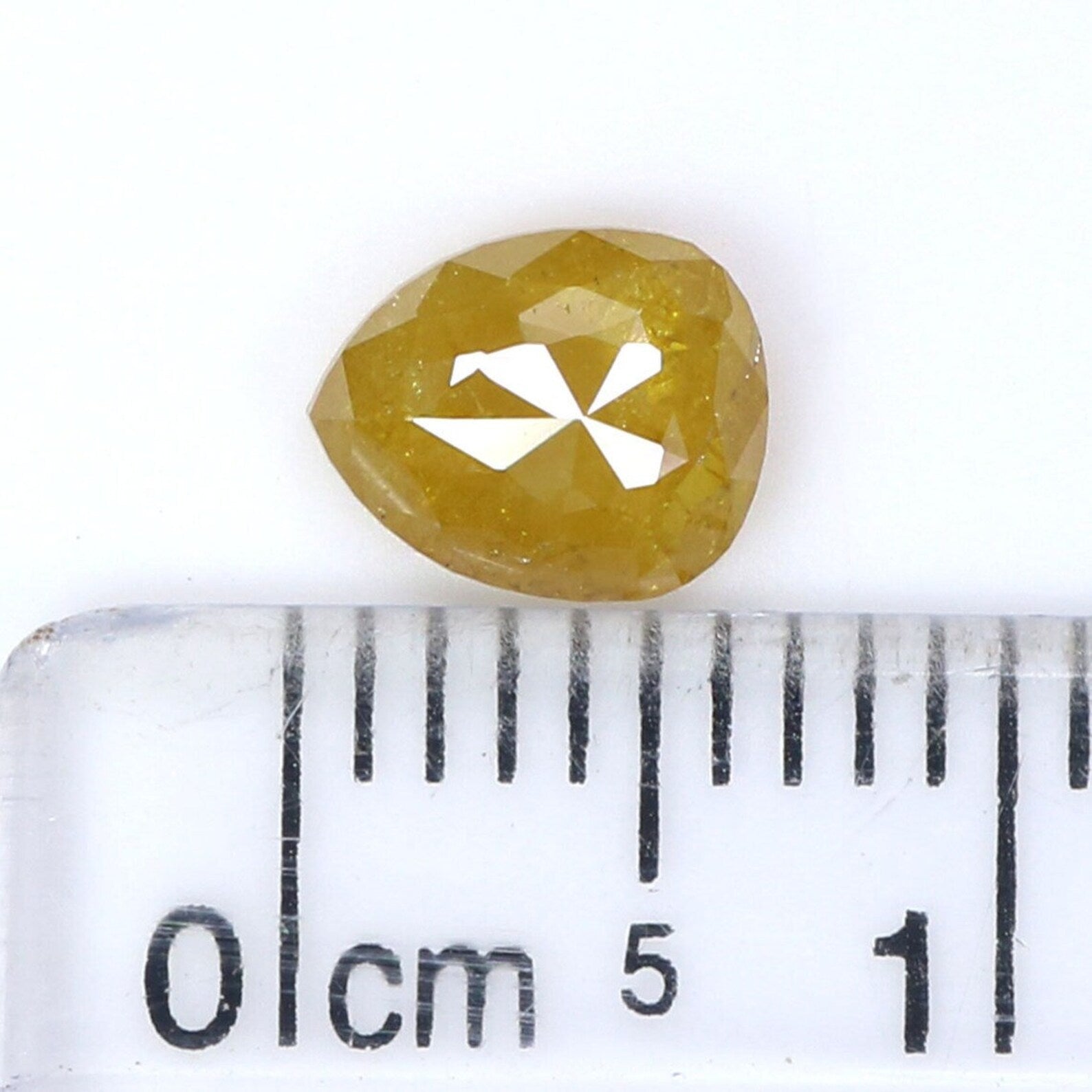 0.79 CT Natural Loose Pear Shape Diamond Yellow Color Pear Cut Diamond 6.45 MM Natural Loose Diamond Pear Shape Rose Cut Diamond NQ1966