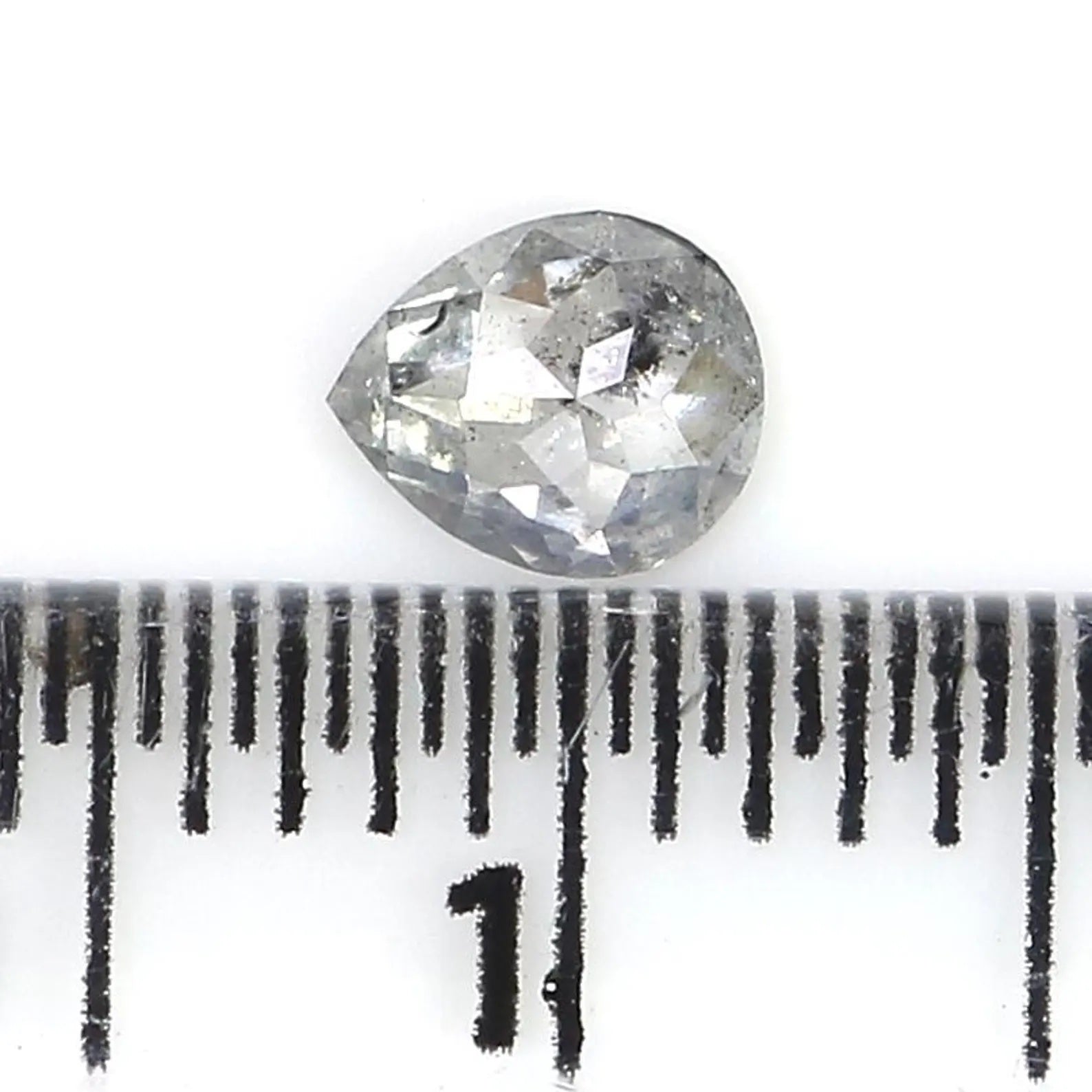 0.23 CT Natural Loose Pear Shape Diamond Salt And Pepper Pear Cut Diamond 4.65 MM Natural Loose Diamond Pear Shape Rose Cut Diamond QN2529
