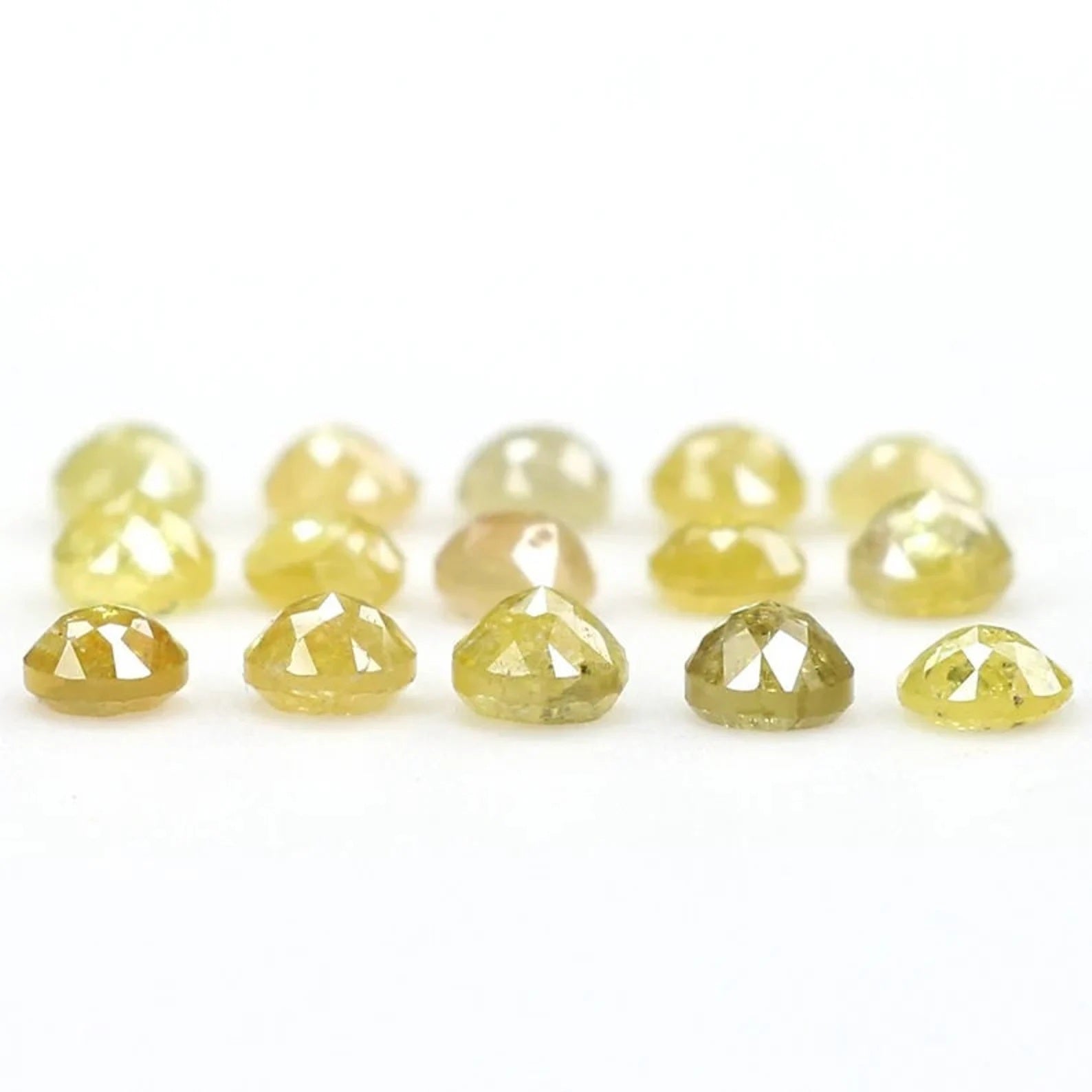 1.87 CT Natural Loose Diamond Round Shape Diamond Yellow Color Round Cut Diamond 1.85 MM Natural Loose Diamond Round Rose Cut Diamond NQ1694