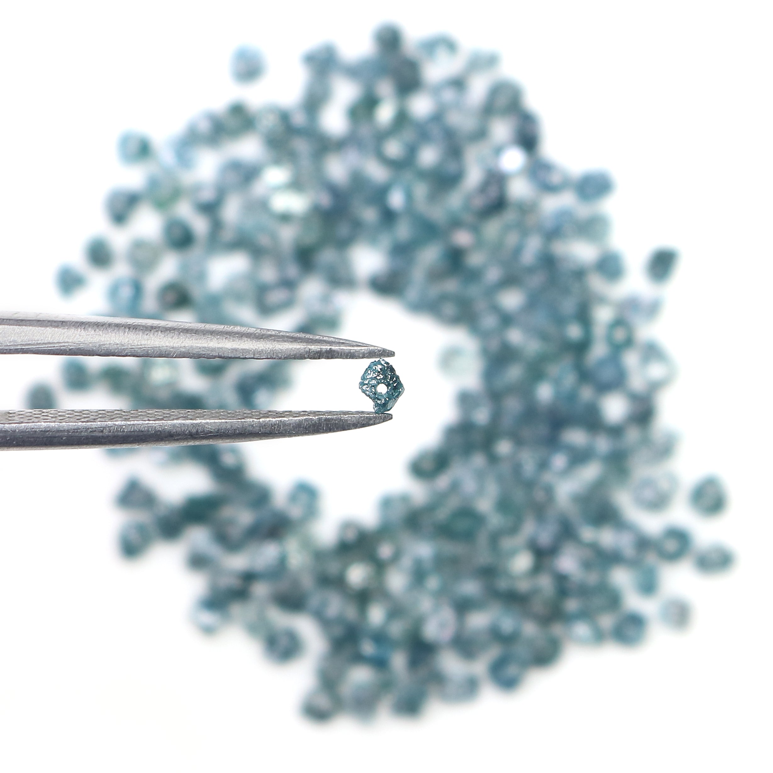 Natural Loose Rough Bead Shape Diamond Blue Color Rough Bead Cut Diamond 2.00 Ct Lot Uncut Drilled Bead Rough Irregular Cut Diamond Q172-1
