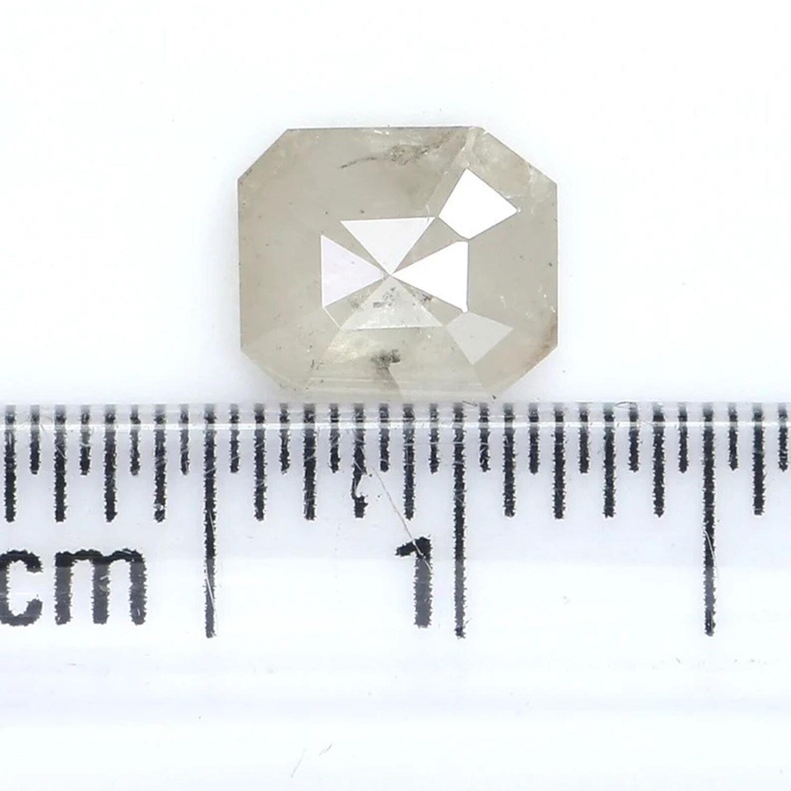 0.91 CT Natural Loose Emerald Shape Diamond White Color Emerald Cut Diamond 6.40 MM Natural Loose Grey Color Emerald Rose Cut Diamond NQ7692