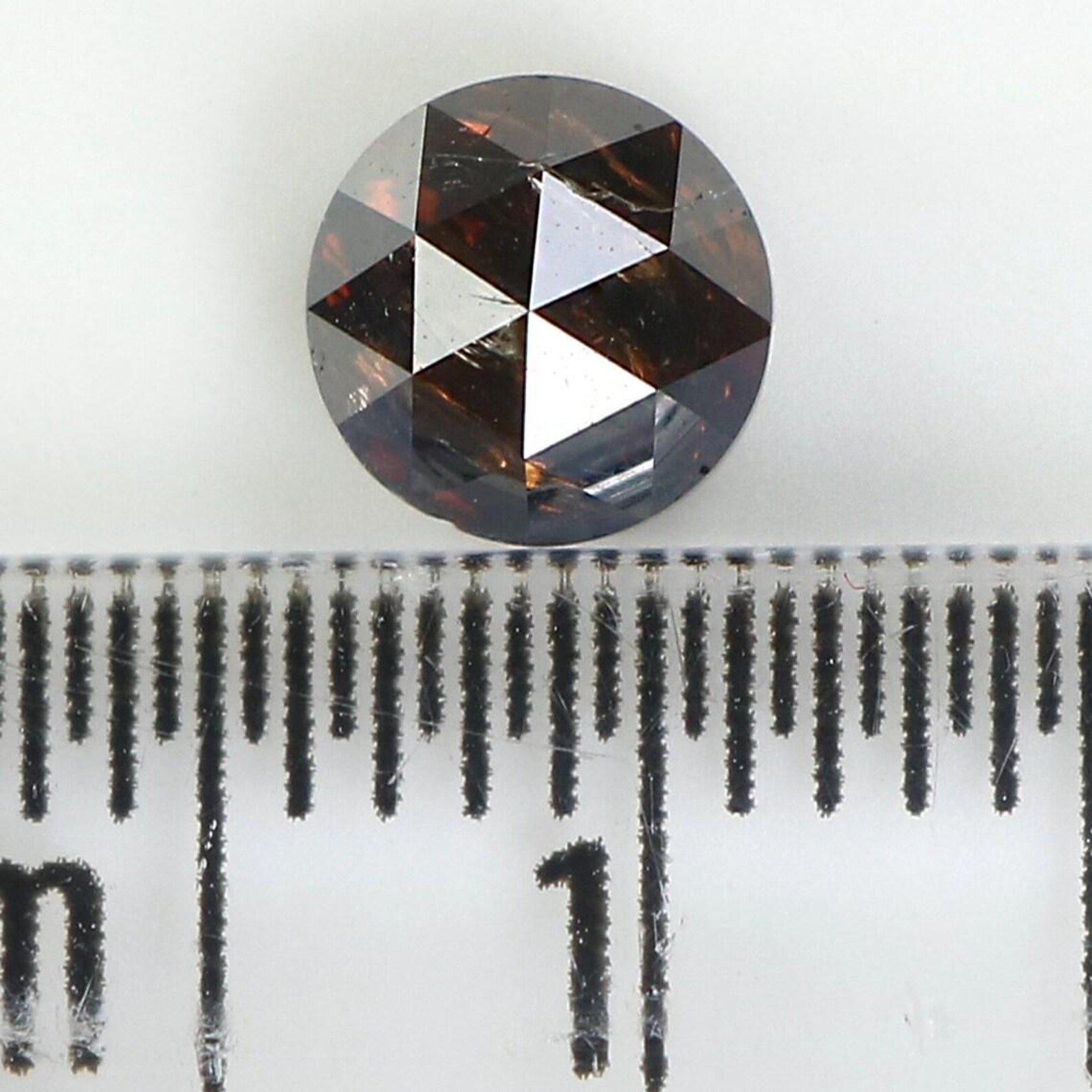 0.86 CT Natural Loose Round Shape Diamond Brown Color Round Cut Diamond 5.30 MM Natural Loose Brown Color Round Rose Cut Diamond NQ1515