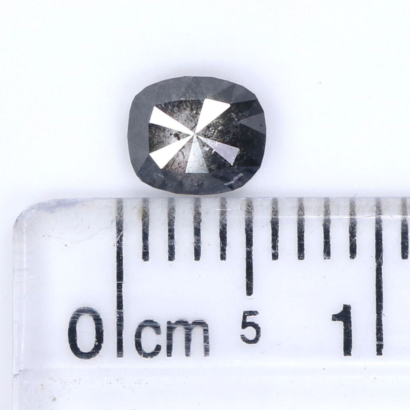 0.61 CT Natural Loose Oval Shape Diamond Salt And Pepper Oval Diamond 5.30 MM Black Grey Color Diamond Oval Shape Rose Cut Diamond NQ7694