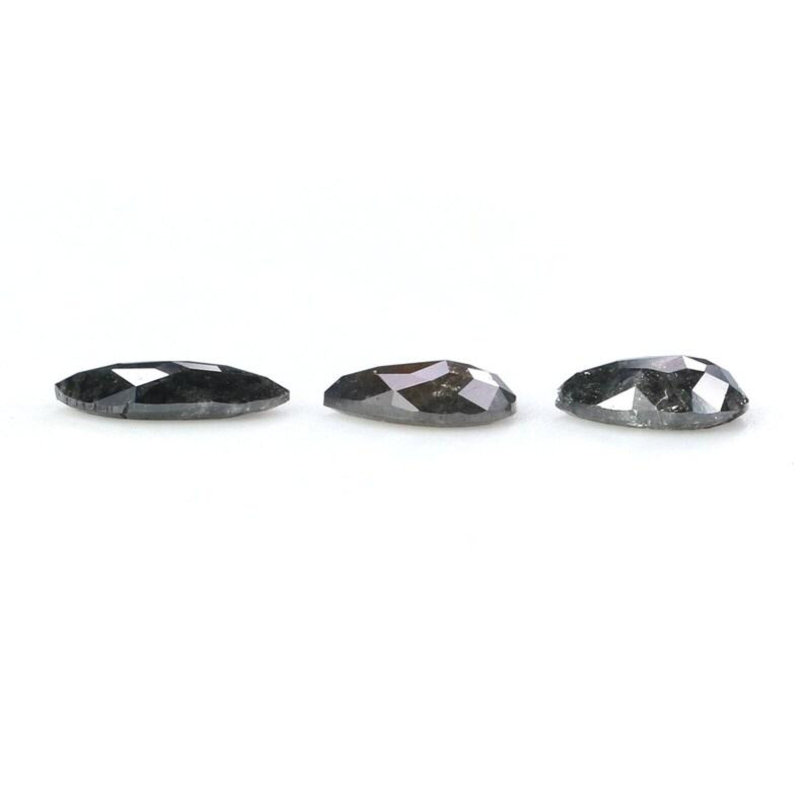 0.65 CT Natural Loose Mix Shape Diamond Salt And Pepper Mix Shape Diamond 6.20 MM Natural Black Grey Color Mix Shape Rose Cut Diamond NQ2282