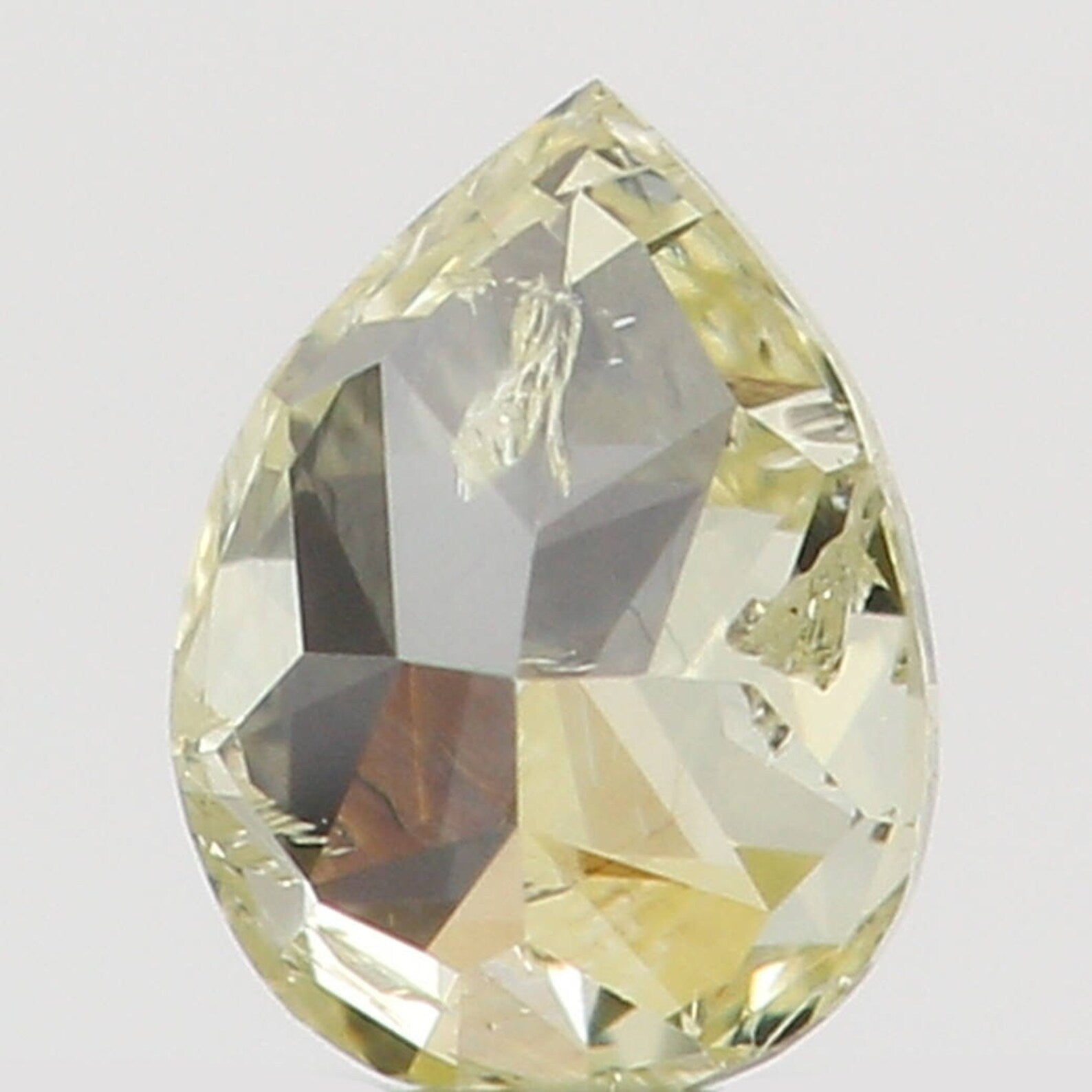 0.11 Ct Natural Loose Diamond Pear Yellow Color SI1 Clarity 3.40 MM N7322