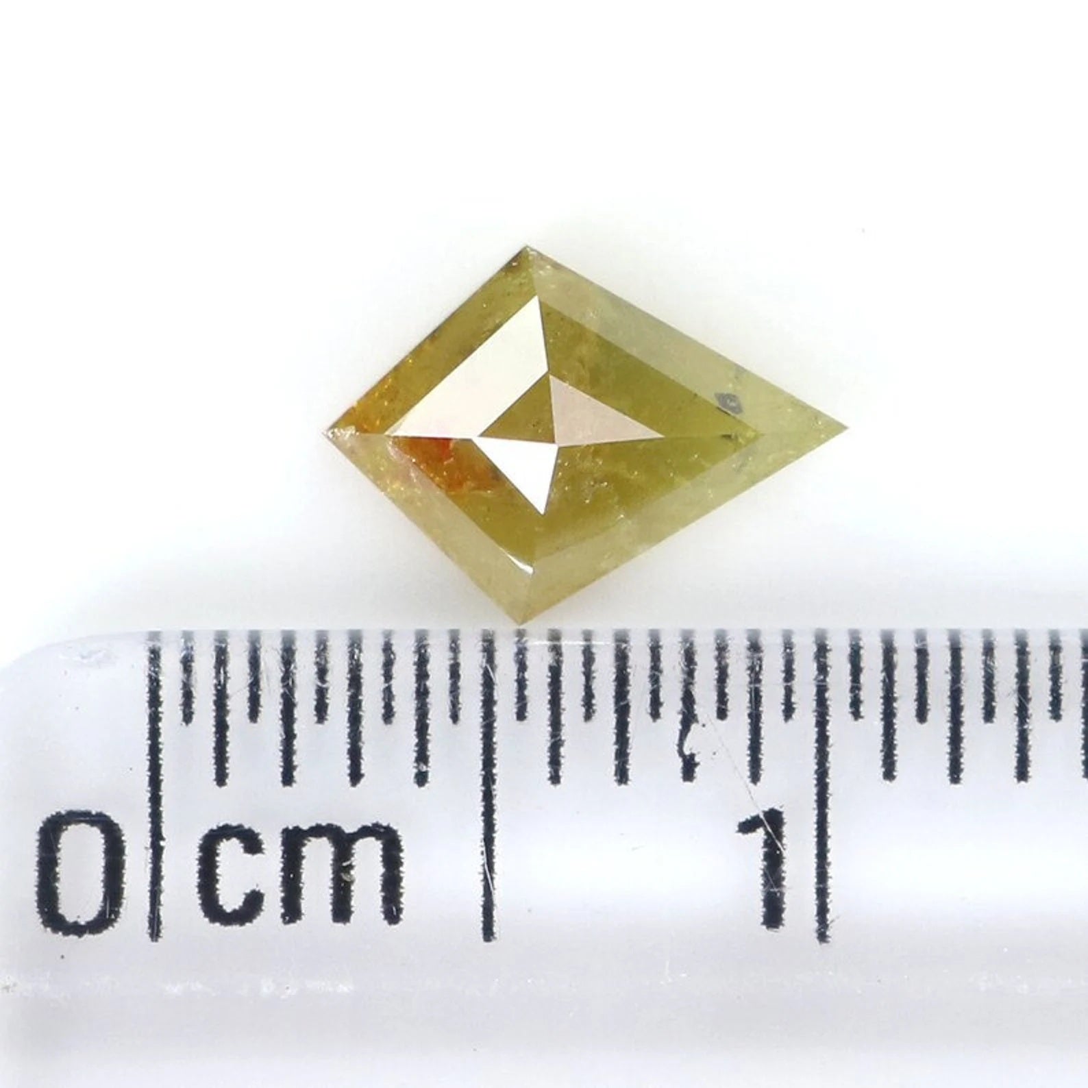 0.55 Ct Natural Loose Kite Shape Diamond Yellow Color Kite Cut Diamond 7.90 MM Natural Diamond Yellow Color Kite Rose Cut Diamond NQ2082