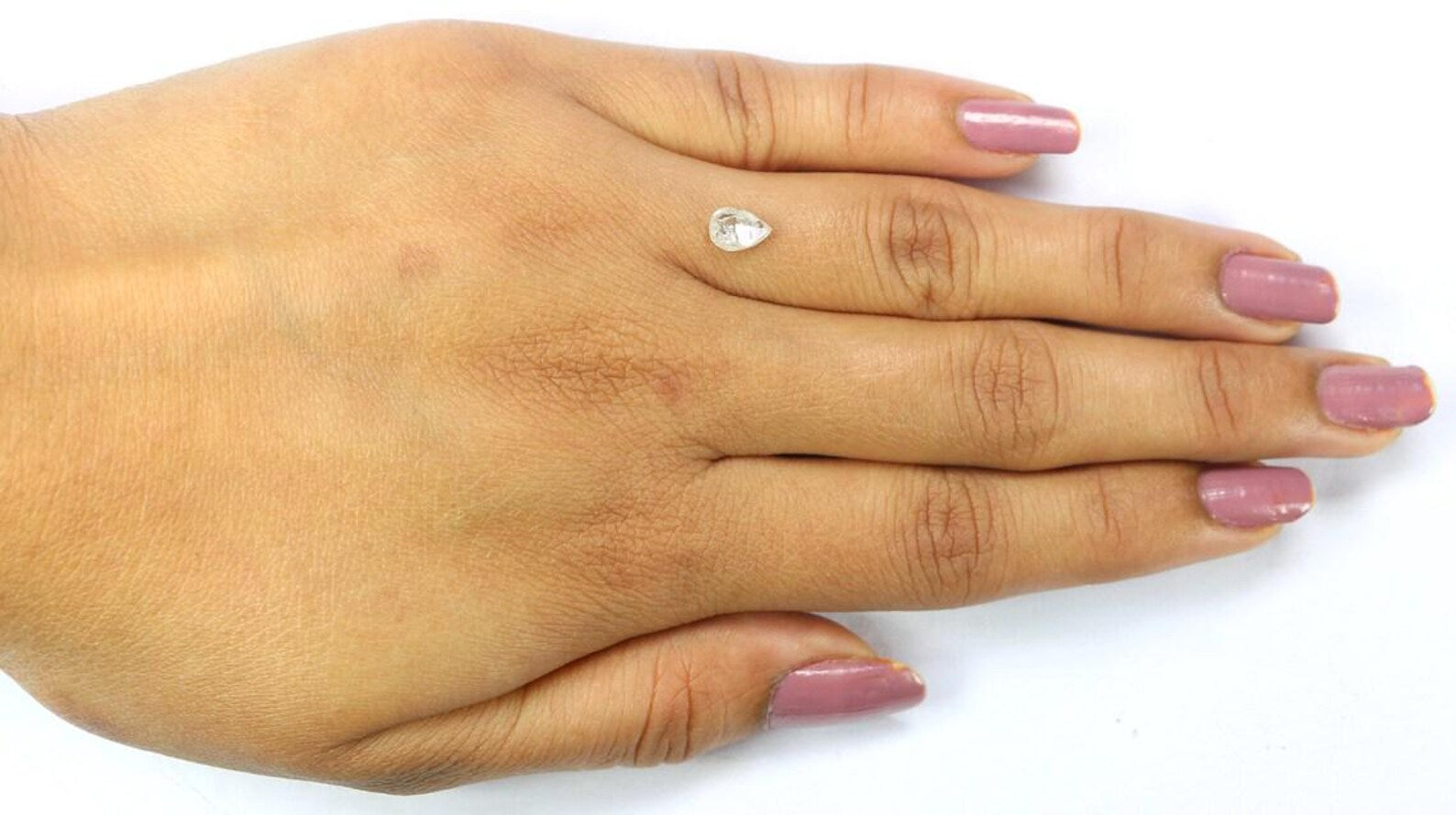 0.66 CT Natural Loose Pear Shape Diamond Yellow Color Pear Cut Diamond 6.60 MM Natural Grey Color Diamond Pear Brilliant Cut Diamond NQ7419