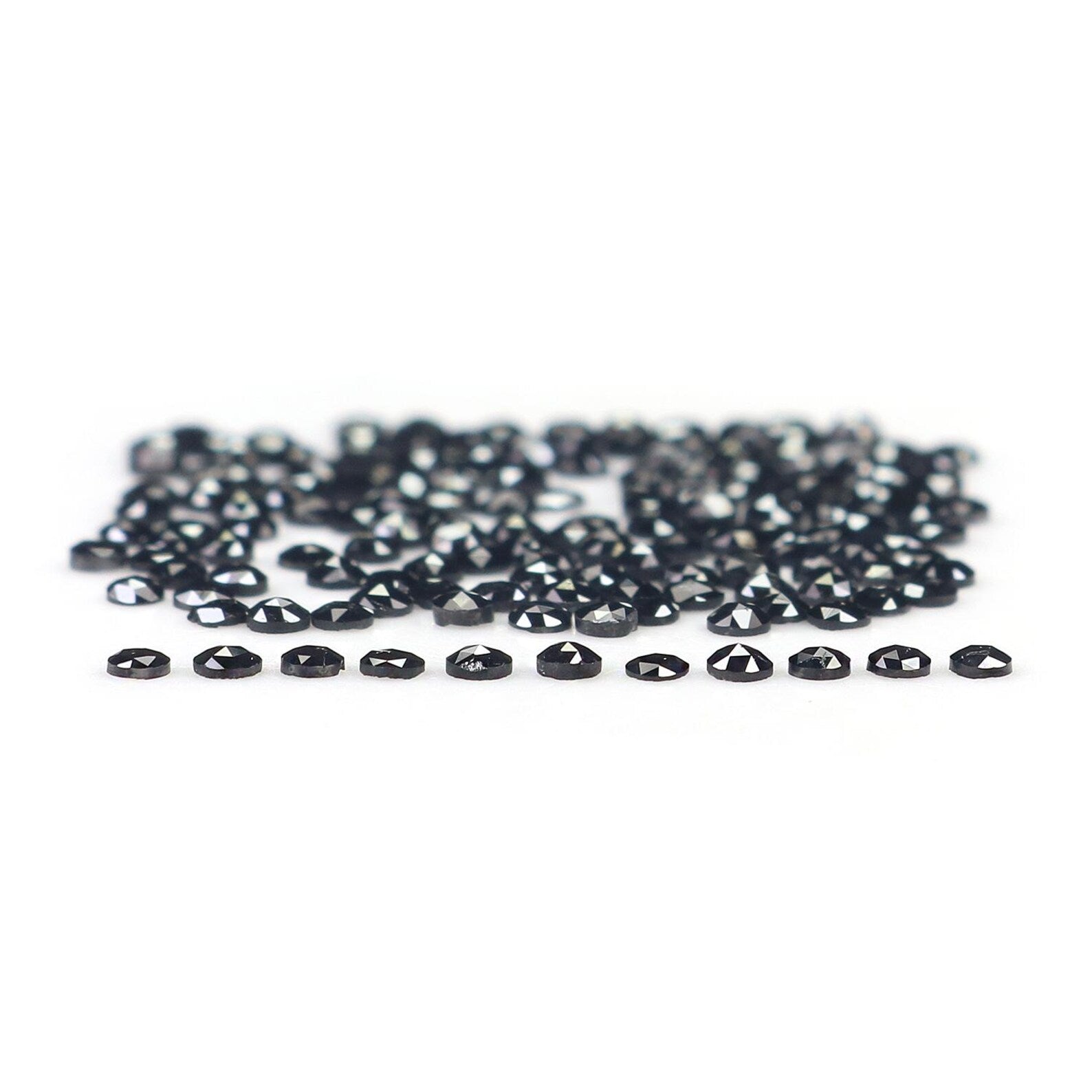 2.92 Ct Natural Loose Round Shape Diamond Black Color Round Cut Diamond 1.65 MM Natural Diamond Black Color Round Rose Cut Diamond NQ1827