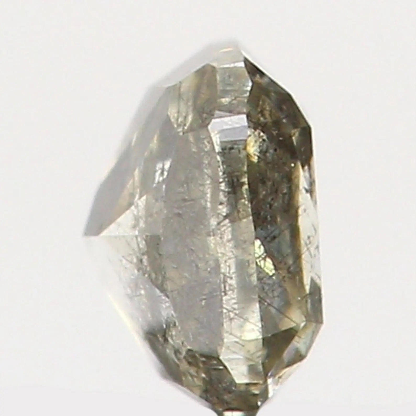 0.14 Ct Natural Loose Diamond Cushion Green Grey Color I1 Clarity 3.00 MM N7393