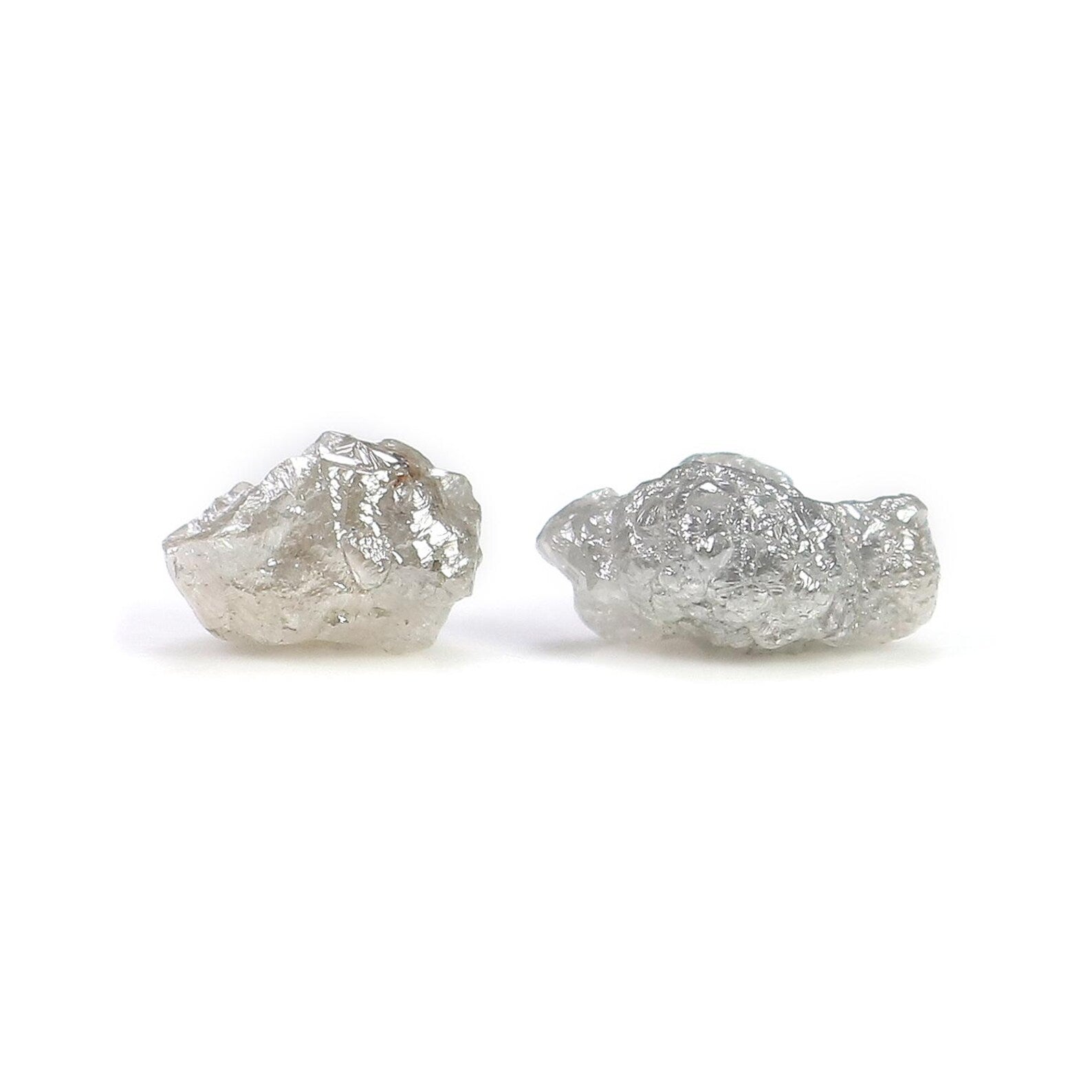 3.04 CT Natural Loose Rough Shape Diamond Grey Color Rough Uncut Diamond 9.05 MM Natural Grey Diamond Rough Irregular Cut Diamond NQ2584