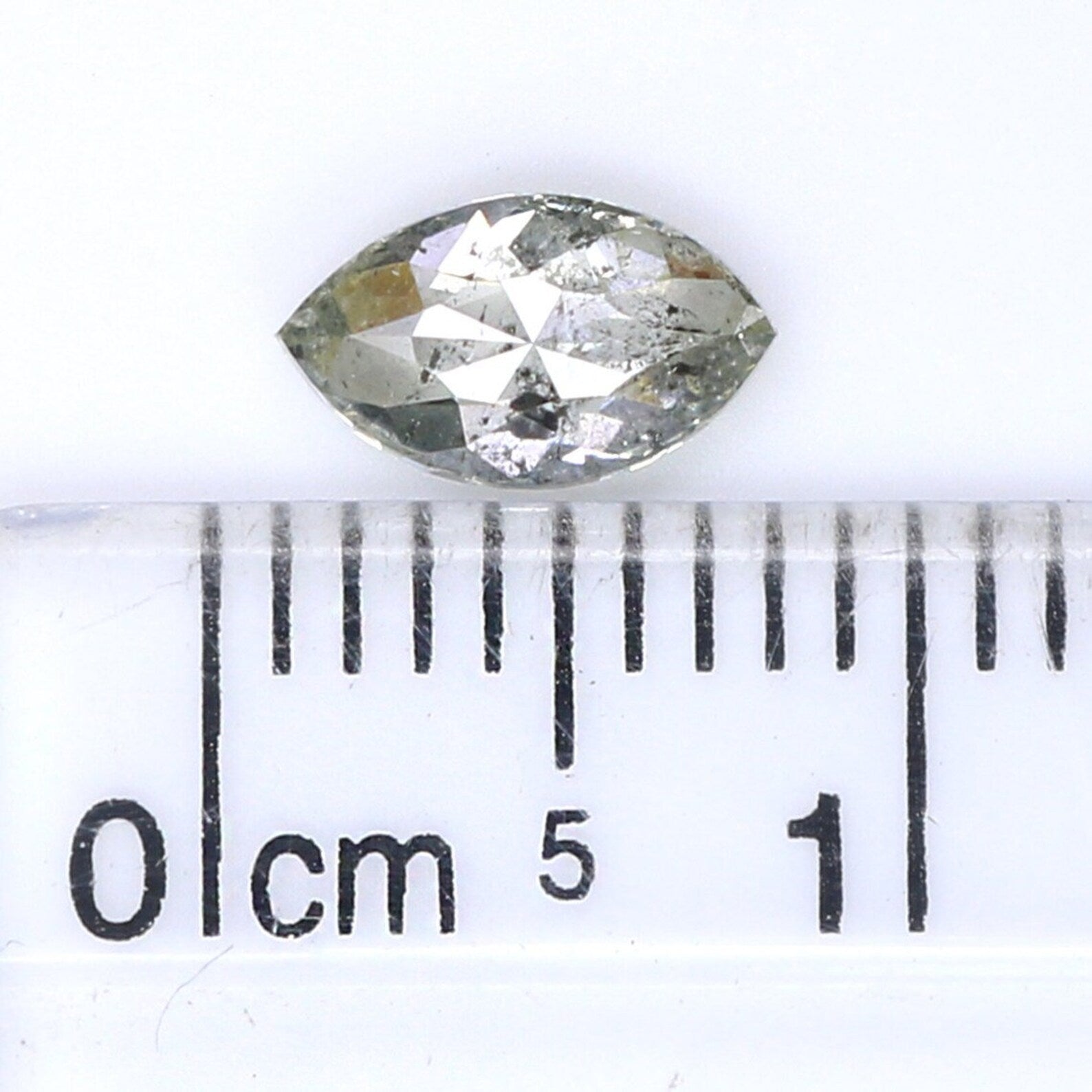 0.60 CT Natural Loose Marquise Diamond Salt And Pepper Diamond 7.15 MM Natural Loose Grey Color Diamond Marquise Rose Cut Diamond NQ172