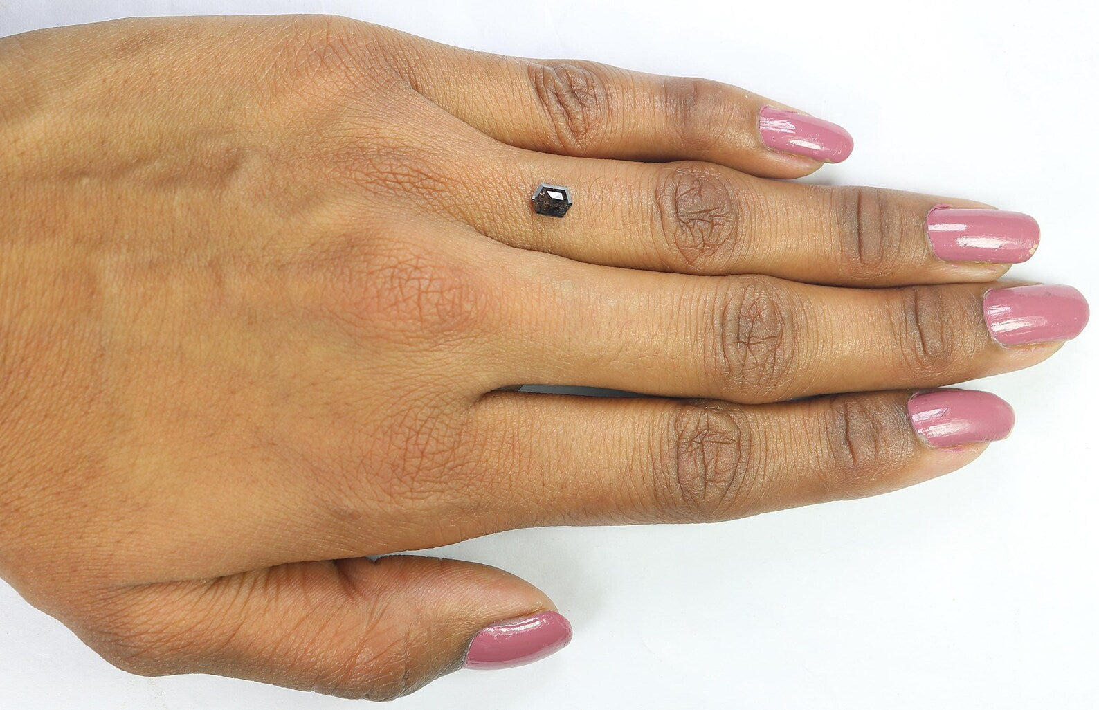 0.50 CT Natural Loose Hexagon Shape Diamond Salt And Pepper Hexagon Cut Diamond 5.50 MM Natural Loose Hexagon Shape Rose Cut Diamond QN1466