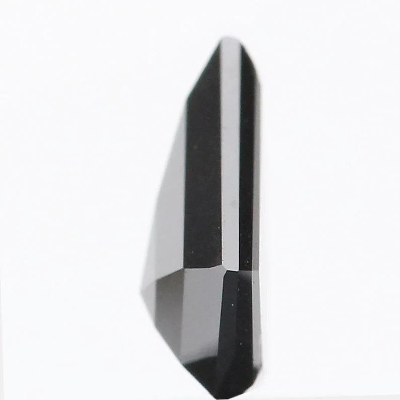 0.73 CT Natural Loose Shield Shape Diamond Black Color Shield Cut Diamond 7.60 MM Natural Loose Black Color Shield Rose Cut Diamond NQ306