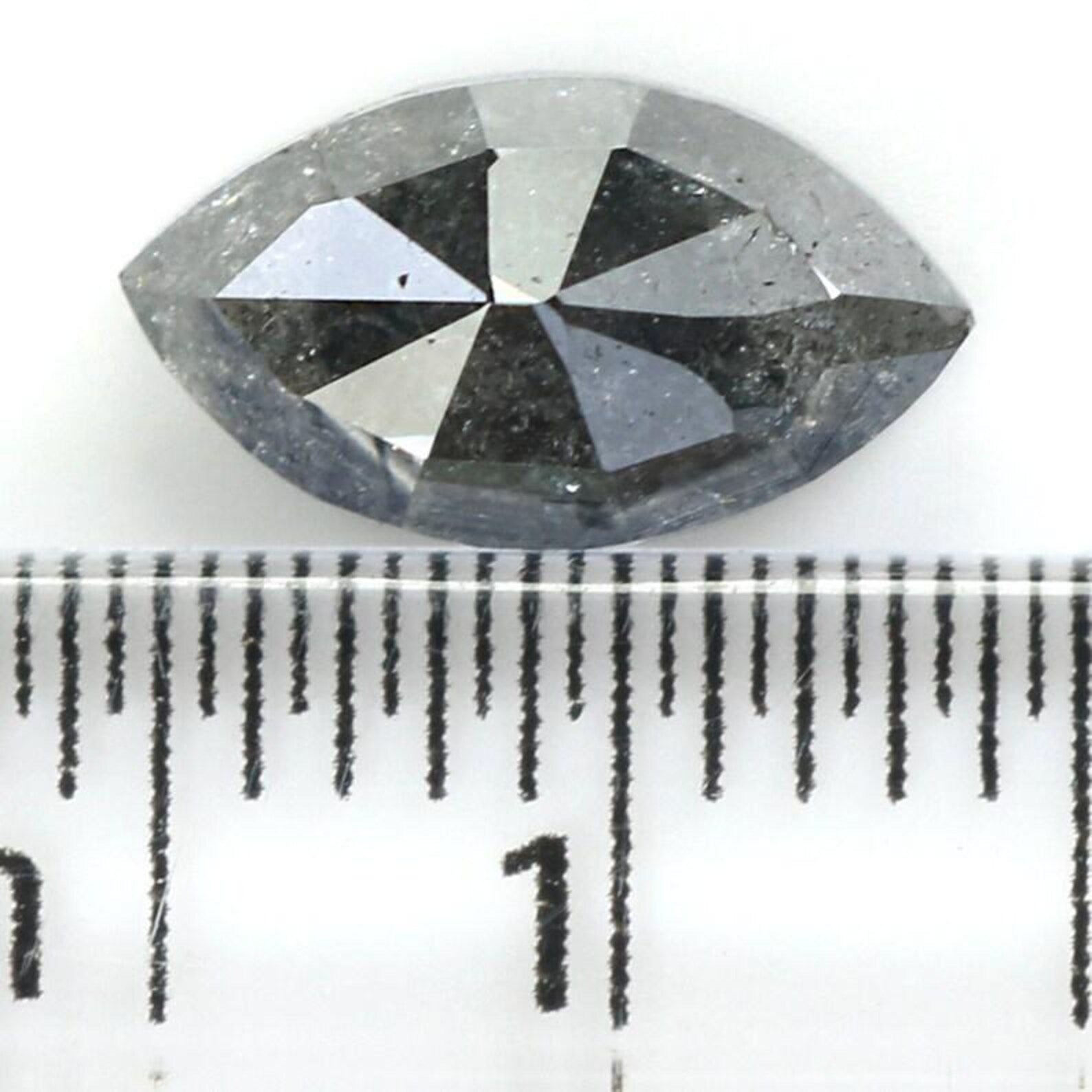1.38 CT Natural Loose Marquise Shape Diamond Salt And Pepper Marquise Diamond 9.35 MM Black Grey Color Marquise Rose Cut Diamond NQ1597