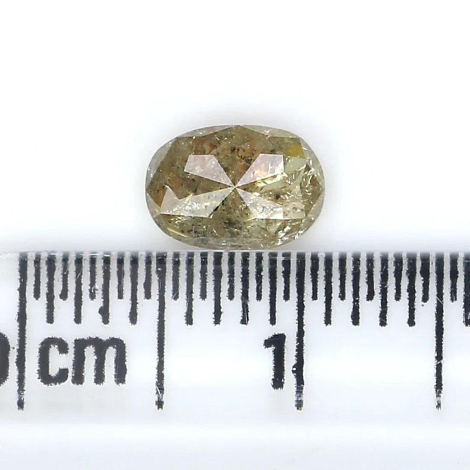 0.67 CT Natural Loose Oval Shape Diamond Salt And Pepper Oval Diamond 6.45 MM Natural Loose Diamond Gray Color Oval Rose Cut Diamond NQ416