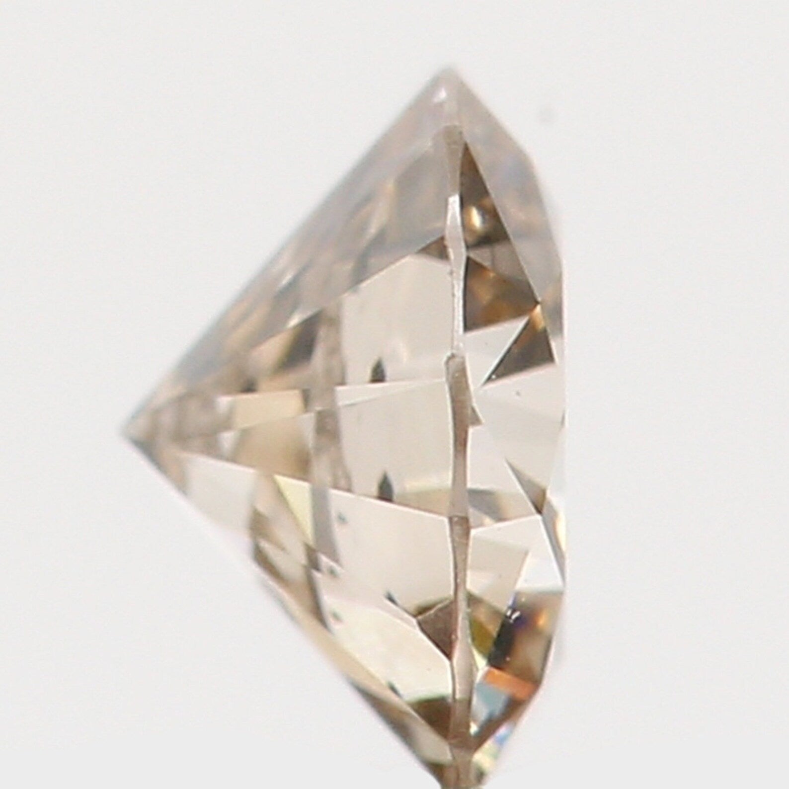 0.15 Ct Natural Loose Diamond Round Brown Color SI1 Clarity 3.40 MM N7205