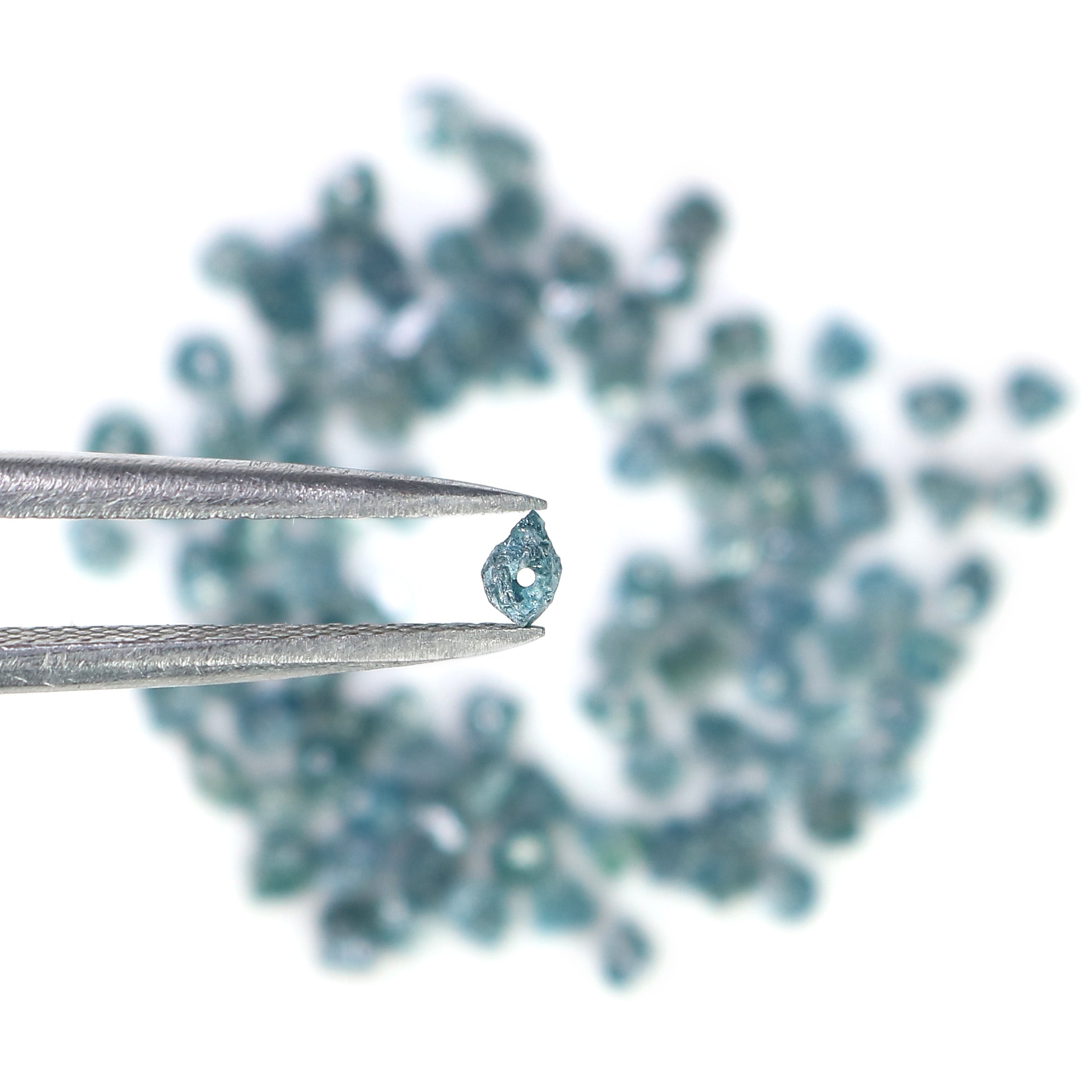 Natural Loose Rough Bead Shape Diamond Blue Color Rough Bead Cut Diamond 4.00 Ct Lot Uncut Drilled Bead Rough Irregular Cut Diamond Q80