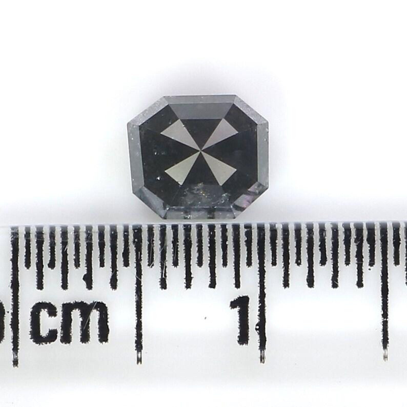 0.99 CT Natural Loose Radiant Shape Diamond Grey Color Radiant Cut Diamond 5.70 MM Natural Loose Grey Color Radiant Rose Cut Diamond NQ8127