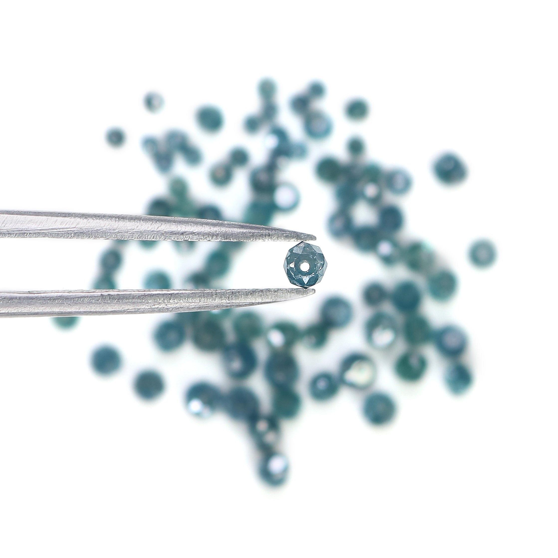 Natural Loose Bead Shape Diamond 1.50 to 3.50 MM Natural Blue Color Bead Diamond 1.00 CT Scoop Round Bead Cut Diamond Q49