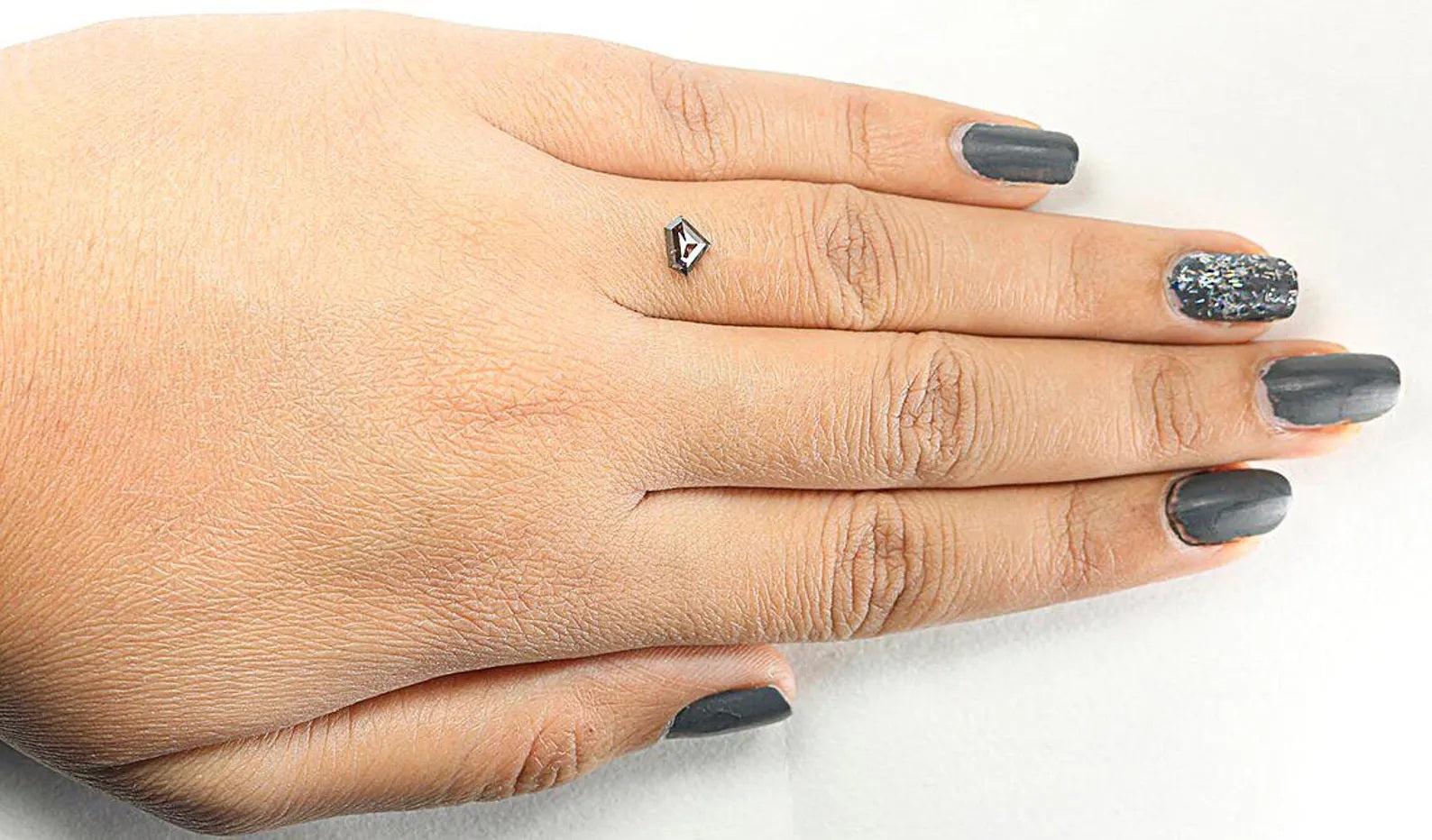 0.51 CT Natural Loose Shield Shape Diamond Brown Color Shield Cut Diamond 4.55 MM Natural Diamond Brown Color Shield Rose Cut Diamond NQ470