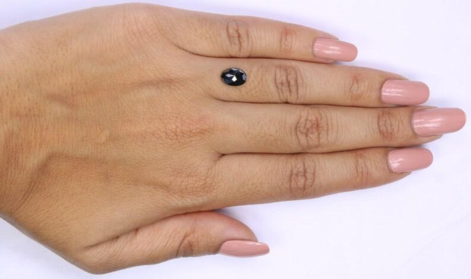 1.15 CT Natural Loose Oval Shape Diamond Black Color Oval Cut Diamond 8.00 MM Natural Loose Diamond Black Color Oval Rose Cut Diamond QN1980