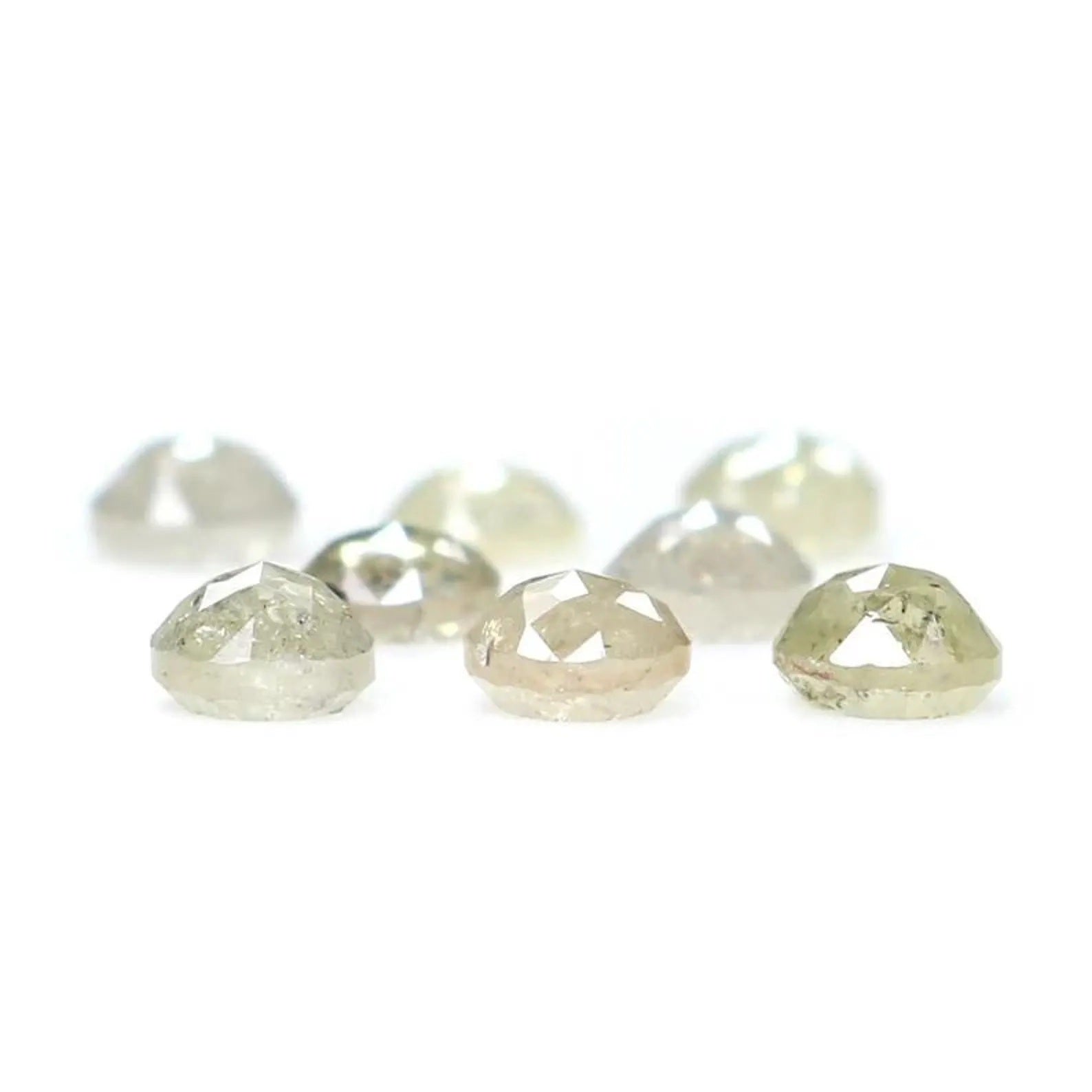 1.34 CT Natural Loose Round Shape Diamond Yellow Color Round Cut Diamond 3.10 MM Natural Diamond Grey Color Round Rose Cut Diamond NQ430