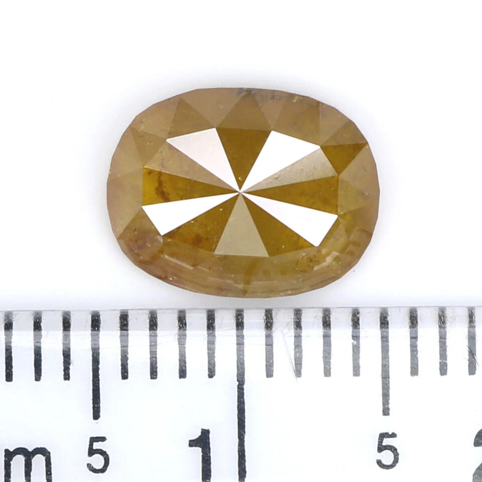 2.00 CT Natural Loose Oval Shape Diamond Yellow Coffee Color Oval Shape Diamond 9.50 MM Natural Loose Yellow Oval Rose Cut Diamond NQ7491