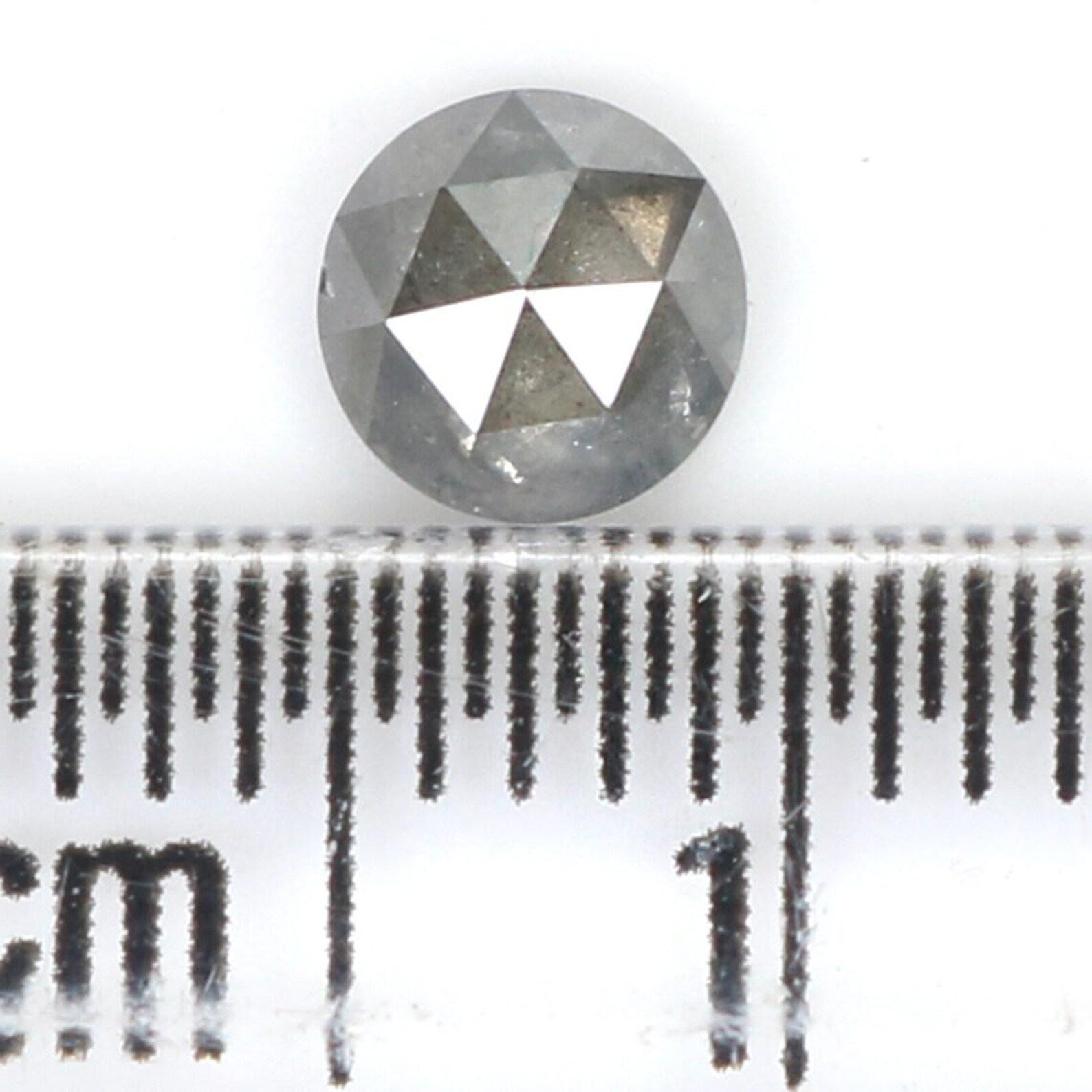 0.46 CT Natural Loose Round Shape Diamond Salt And Pepper Round Diamond 4.70 MM Natural Loose Black Grey Color Round Rose Cut Diamond NQ7449