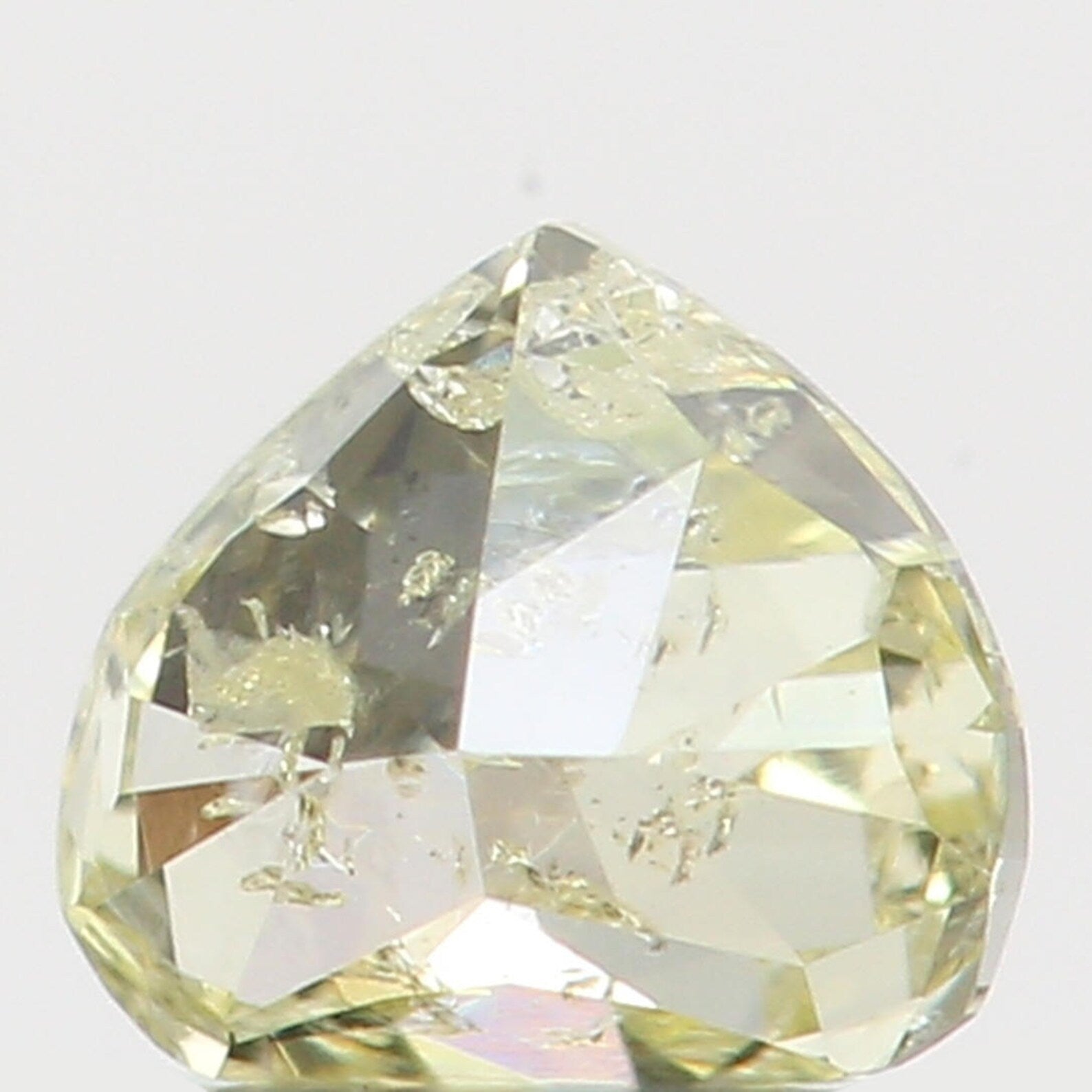 0.14 Ct Natural Loose Diamond Heart Yellow Color I2 Clarity 3.40 MM KDN7386
