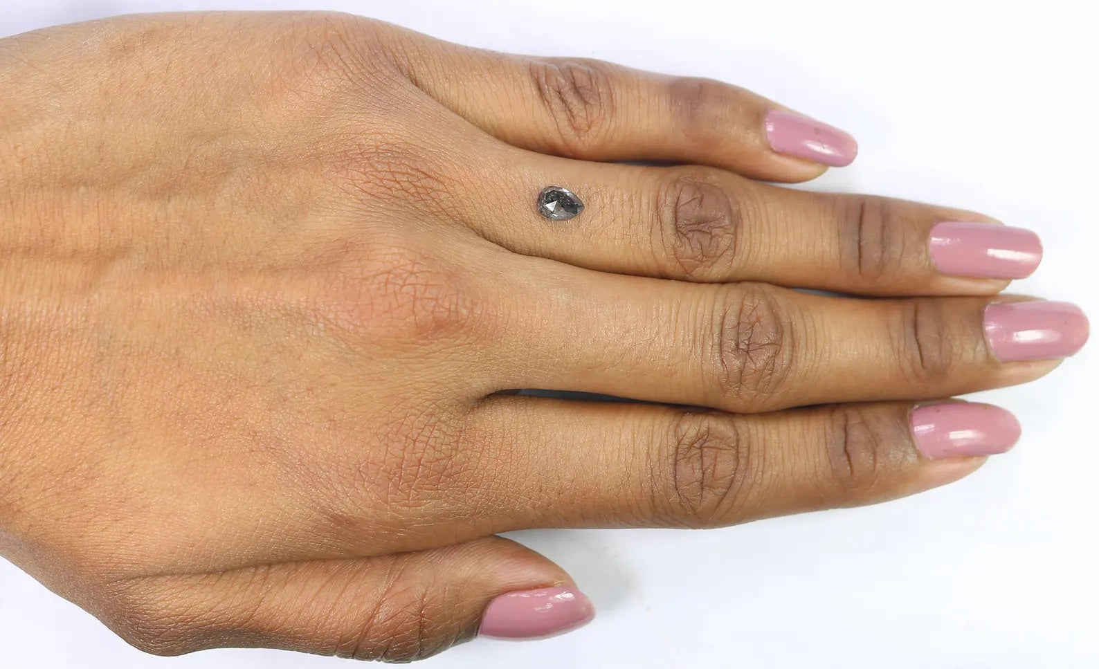 0.69 CT Natural Loose Pear Shape Diamond Salt And Pepper Pear Cut Diamond 6.35 MM Natural Loose Diamond Pear Shape Rose Cut Diamond QN9491