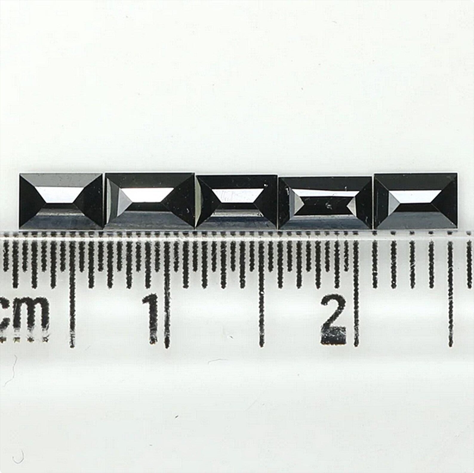 1.03 CT Natural Loose Baguette Shape Diamond Black Color Baguette Cut Diamond 4.35 MM Natural Loose Black Baguette Rose Cut Diamond QN1371