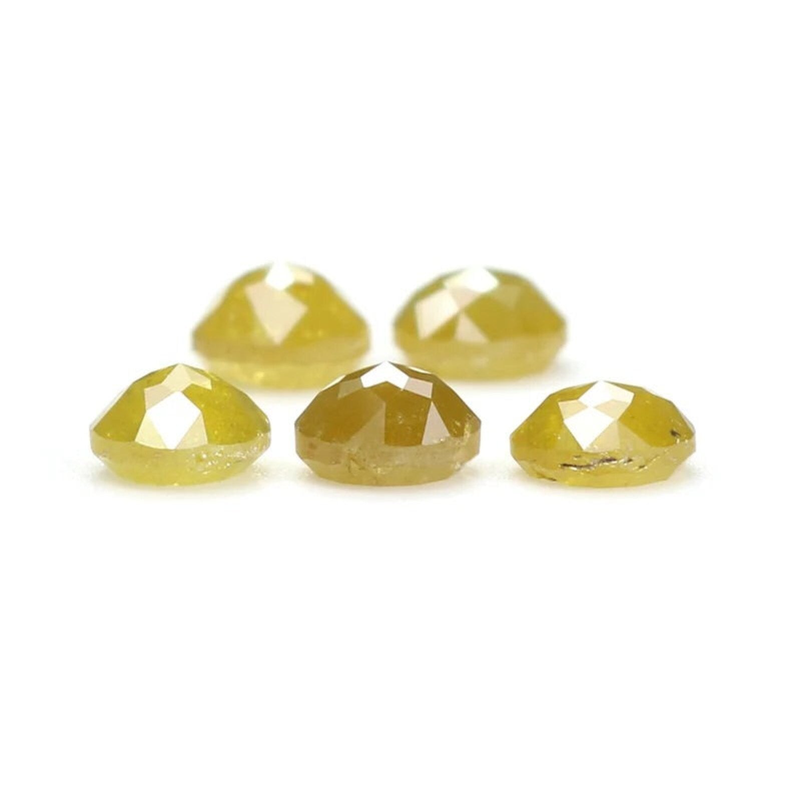 1.44 CT Natural Loose Round Shape Diamond Yellow Color Round Cut Diamond 3.70 MM Natural Diamond Yellow Color Round Rose Cut Diamond NQ694