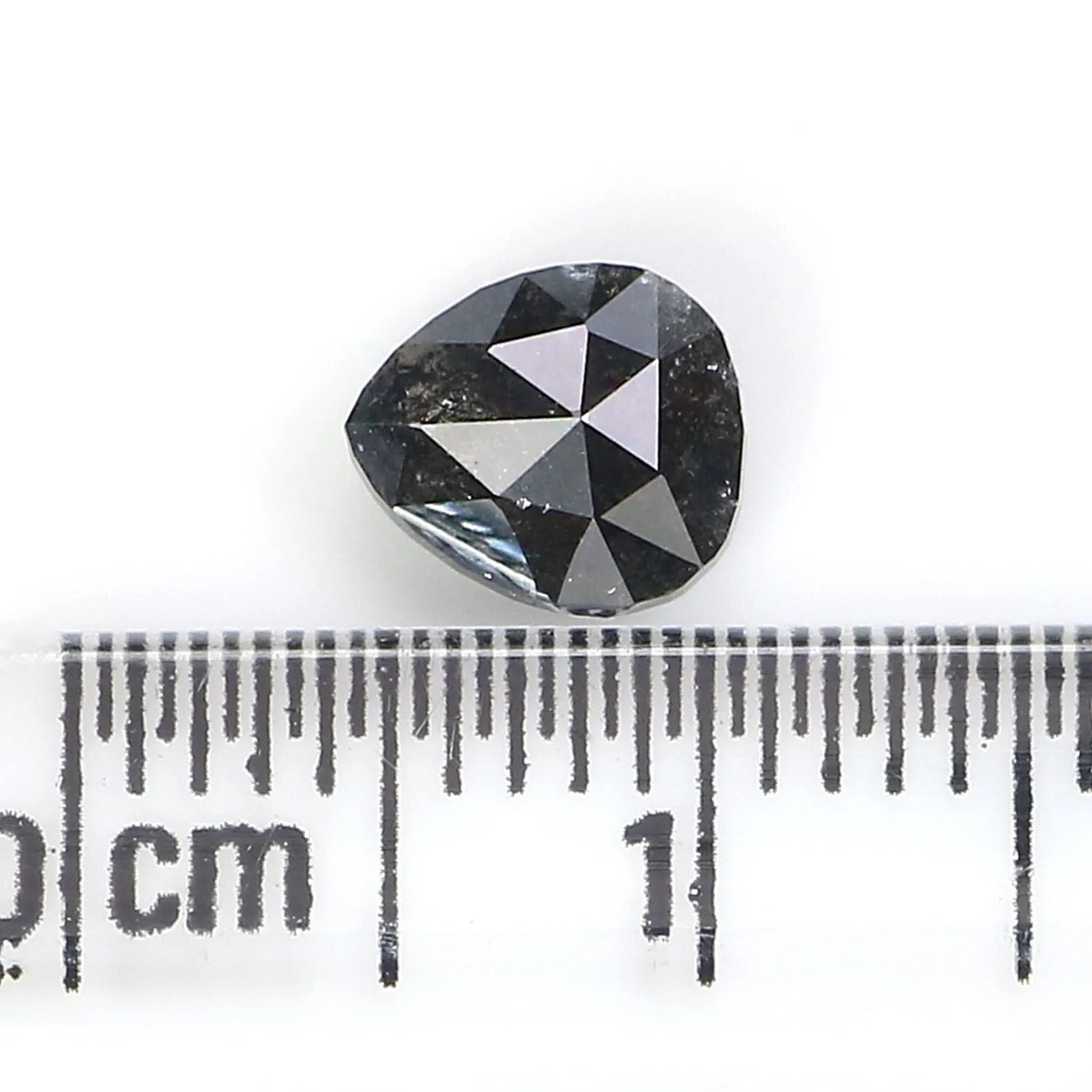 1.00 CT Natural Loose Pear Shape Diamond Salt And Pepper Pear Cut Diamond 6.35 MM Natural Loose Diamond Pear Shape Rose Cut Diamond QN9348