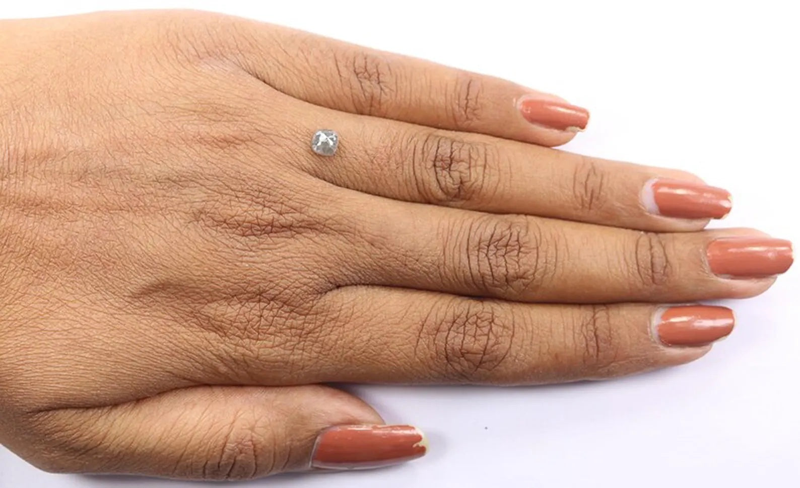 0.65 Ct Natural Loose Cushion Shape Diamond Salt And Pepper Cushion Diamond 4.80 MM Natural Black Grey Color Cushion Rose Cut Diamond NQ1768