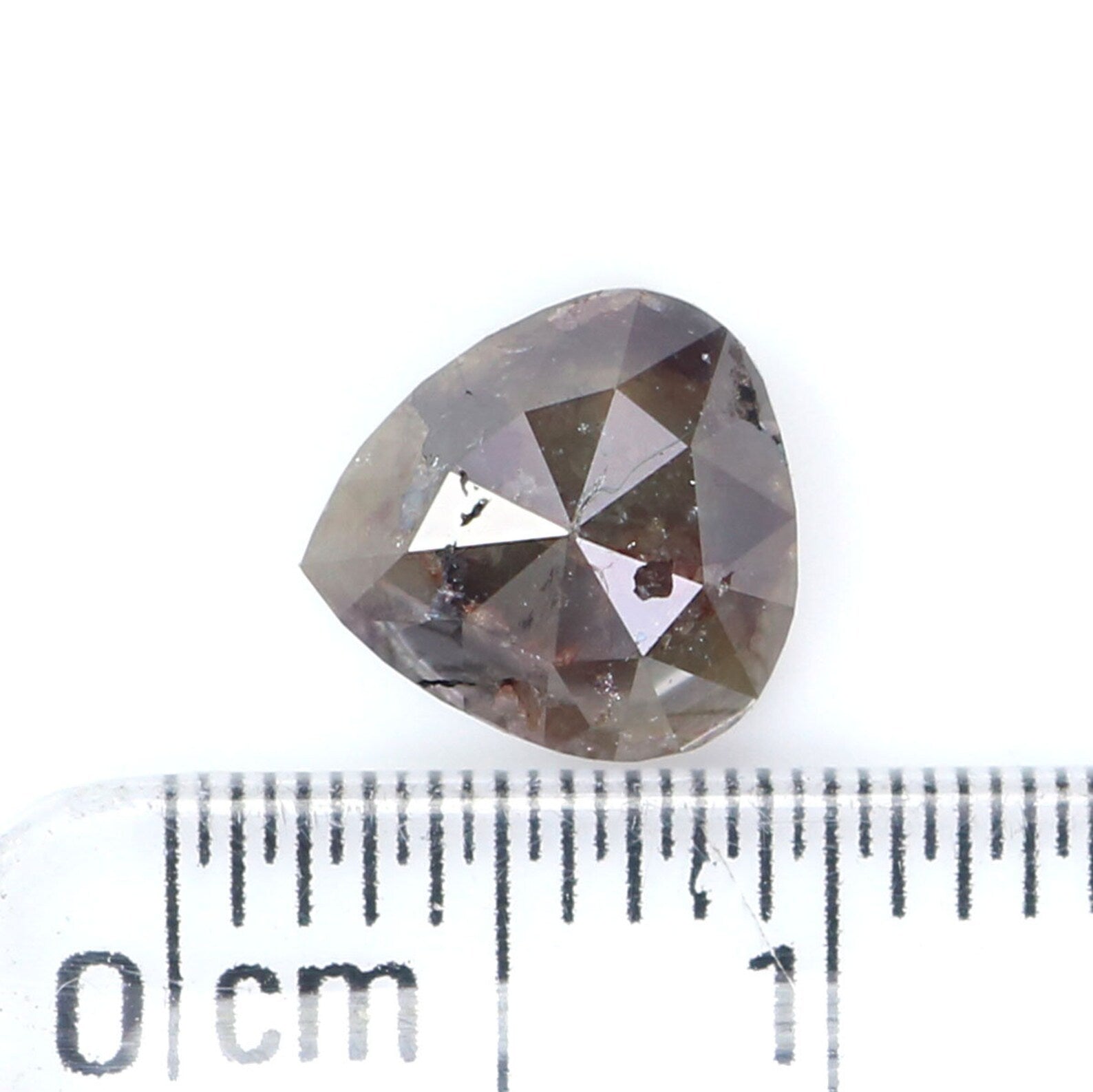 1.73 CT Natural Loose Pear Shape Diamond Brown Color Pear Cut Diamond 7.50 MM Natural Loose Diamond Pear Shape Rose Cut Diamond N8549