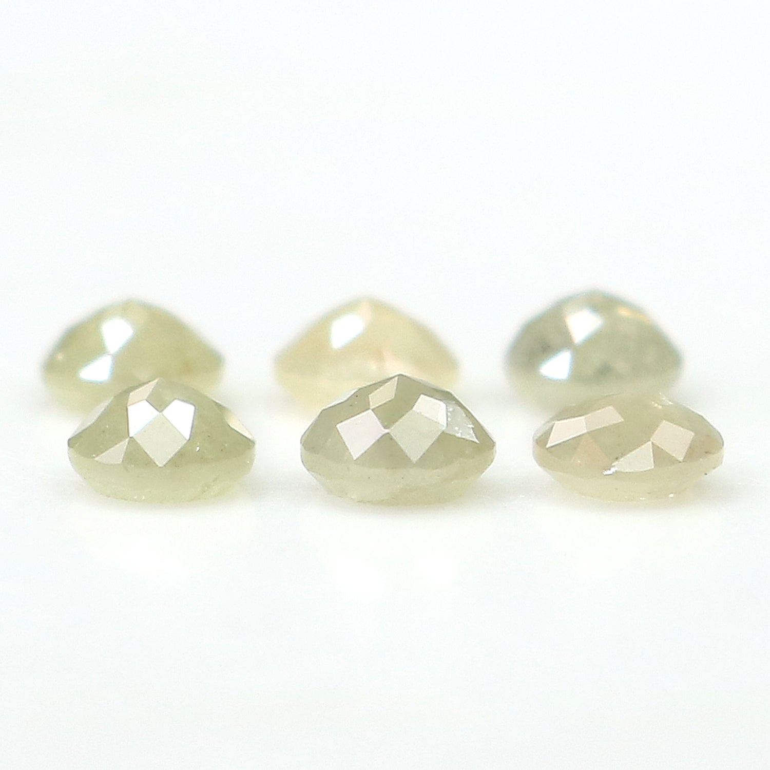 Natural Loose Rose Cut Grey Green Diamond Color 0.91 CT 3.10 MM Round Rose Cut Shape Diamond KR1318