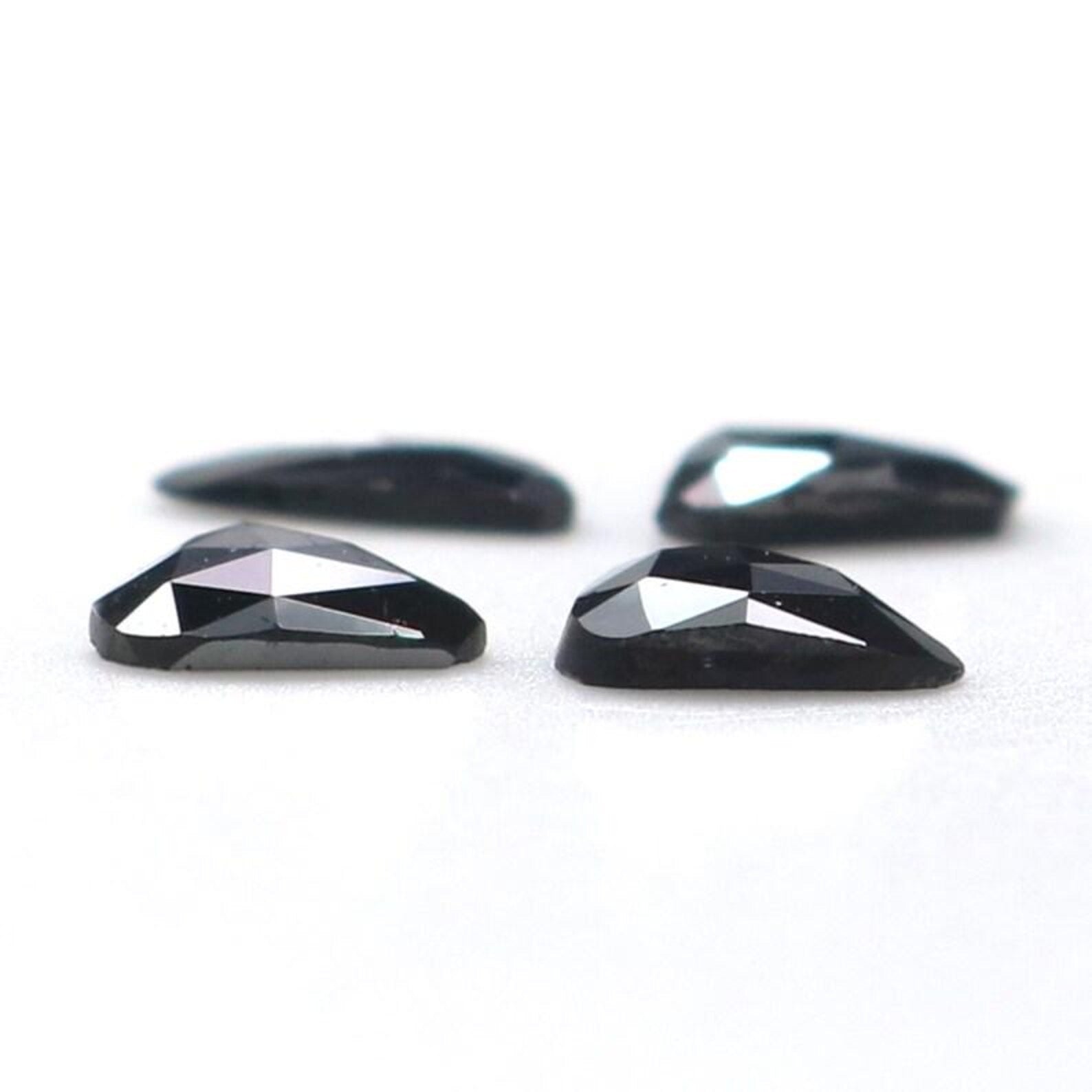 1.05 CT Natural Loose Slice Shape Diamond Black Color Irregular Cut Diamond 5.90 MM Natural Loose Black Color Slice Rose Cut Diamond NQ2251
