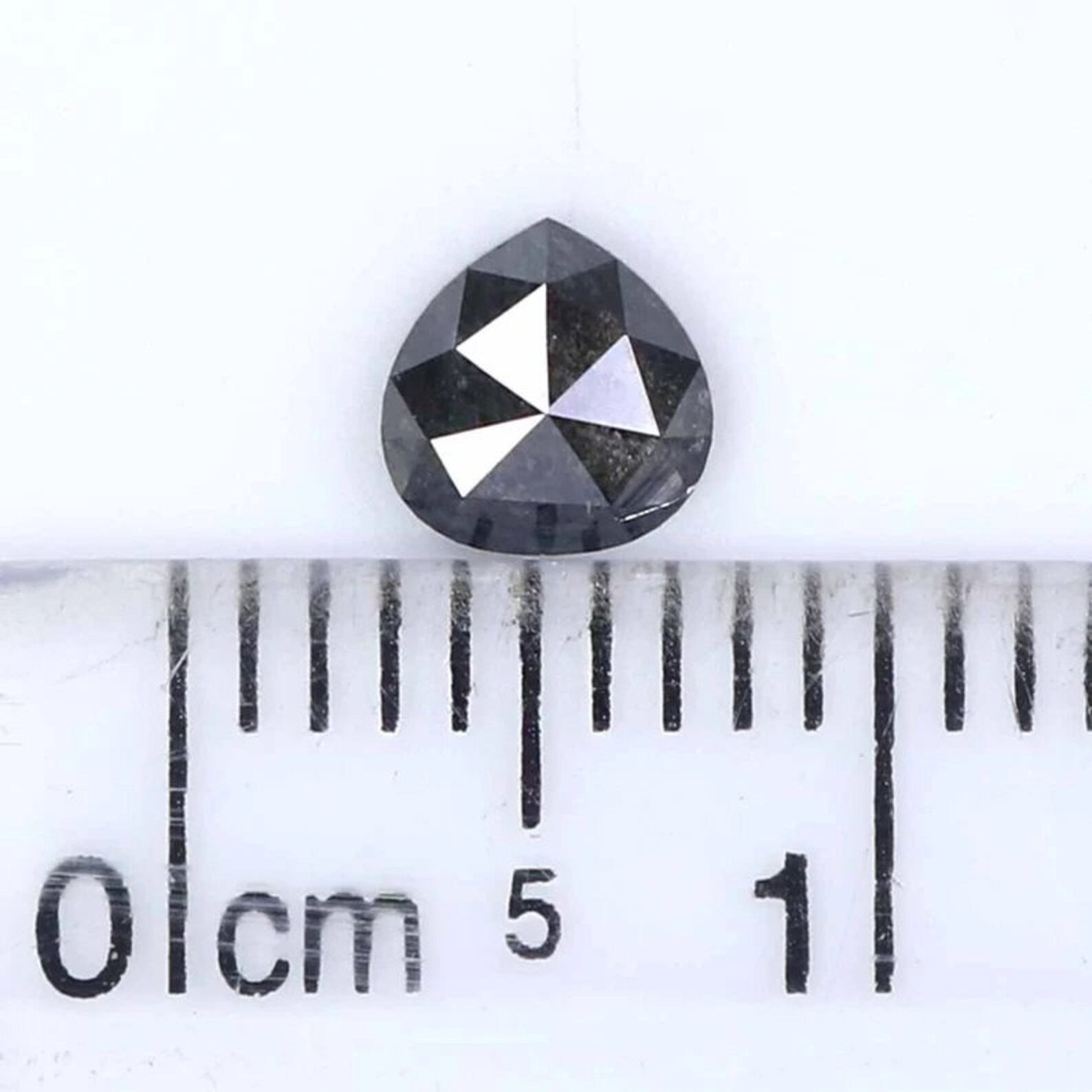 0.39 CT Natural Loose Heart Shape Diamond Salt And Pepper Heart Cut Diamond 4.80 MM Black Grey Color Heart Shape Rose Cut Diamond NQ9299