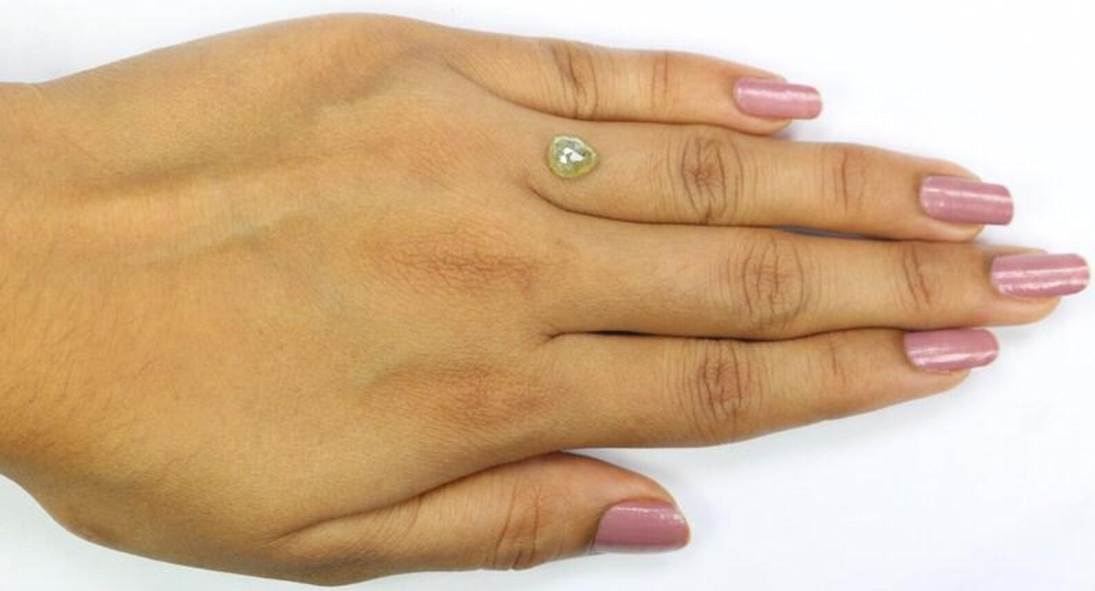 1.47 CT Natural Loose Pear Shape Diamond Yellow Color Pear Cut Diamond 7.40 MM Natural Diamond Green Color Pear Rose Cut Diamond NQ2377