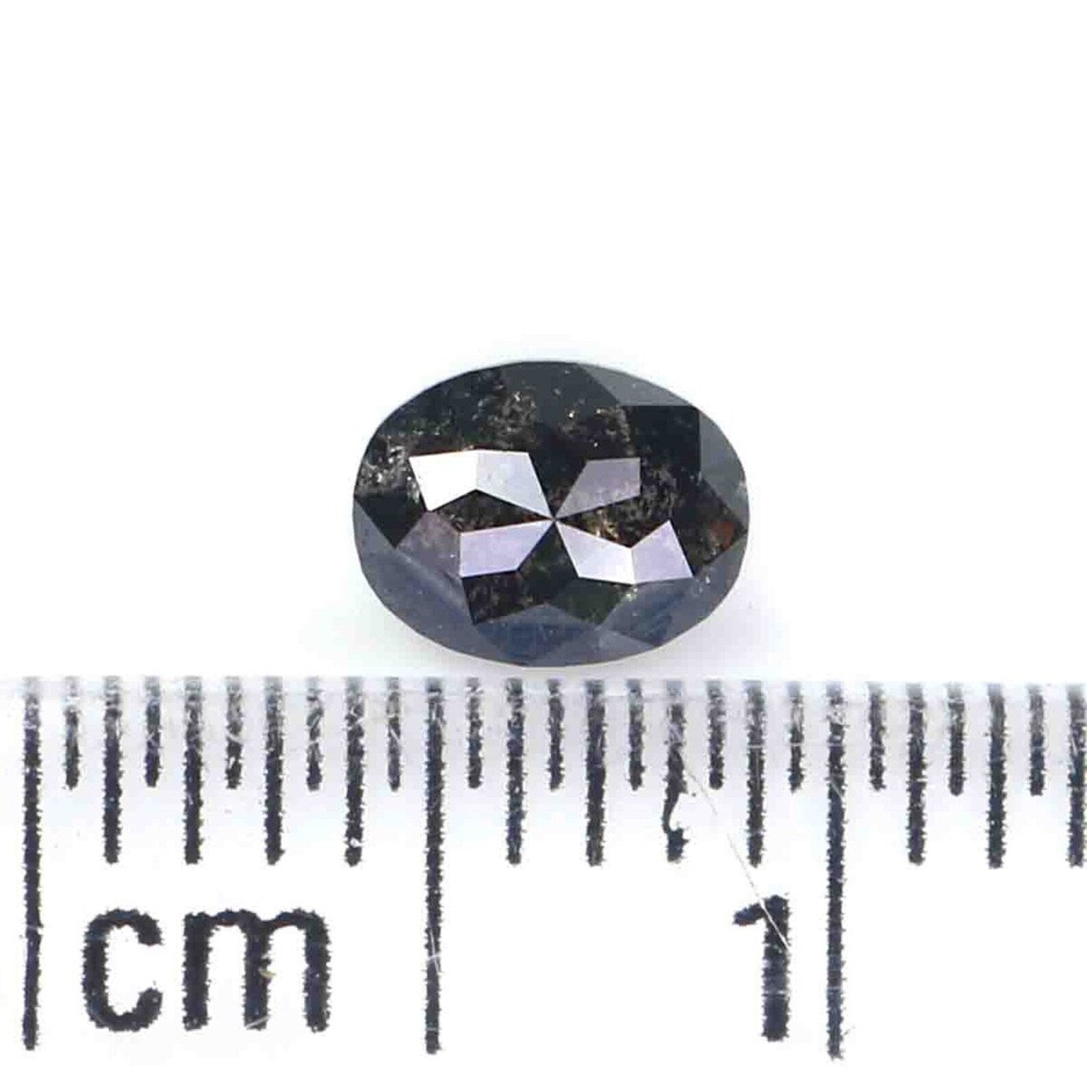 0.33 CT Natural Loose Oval Cut Diamond Salt And Pepper Diamond 4.90 MM Natural Loose Diamond Black Grey Color Oval Rose Cut Diamond NQ2149