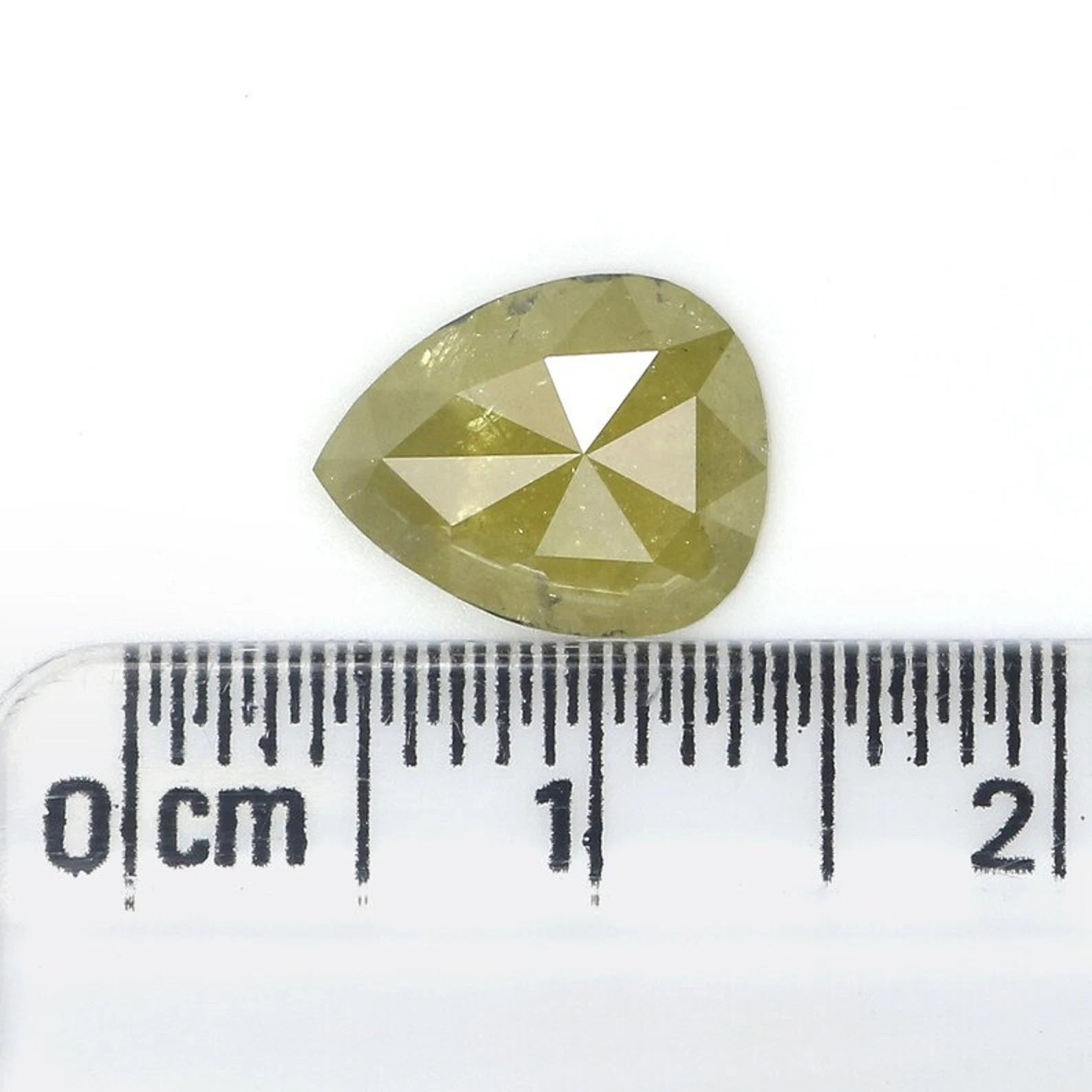 1.84 CT Natural Loose Pear Diamond Yellow Color Pear Cut Diamond 9.70 MM Natural Loose Diamond Pear Rose Cut Diamond Pear Cut Diamond NQ7679
