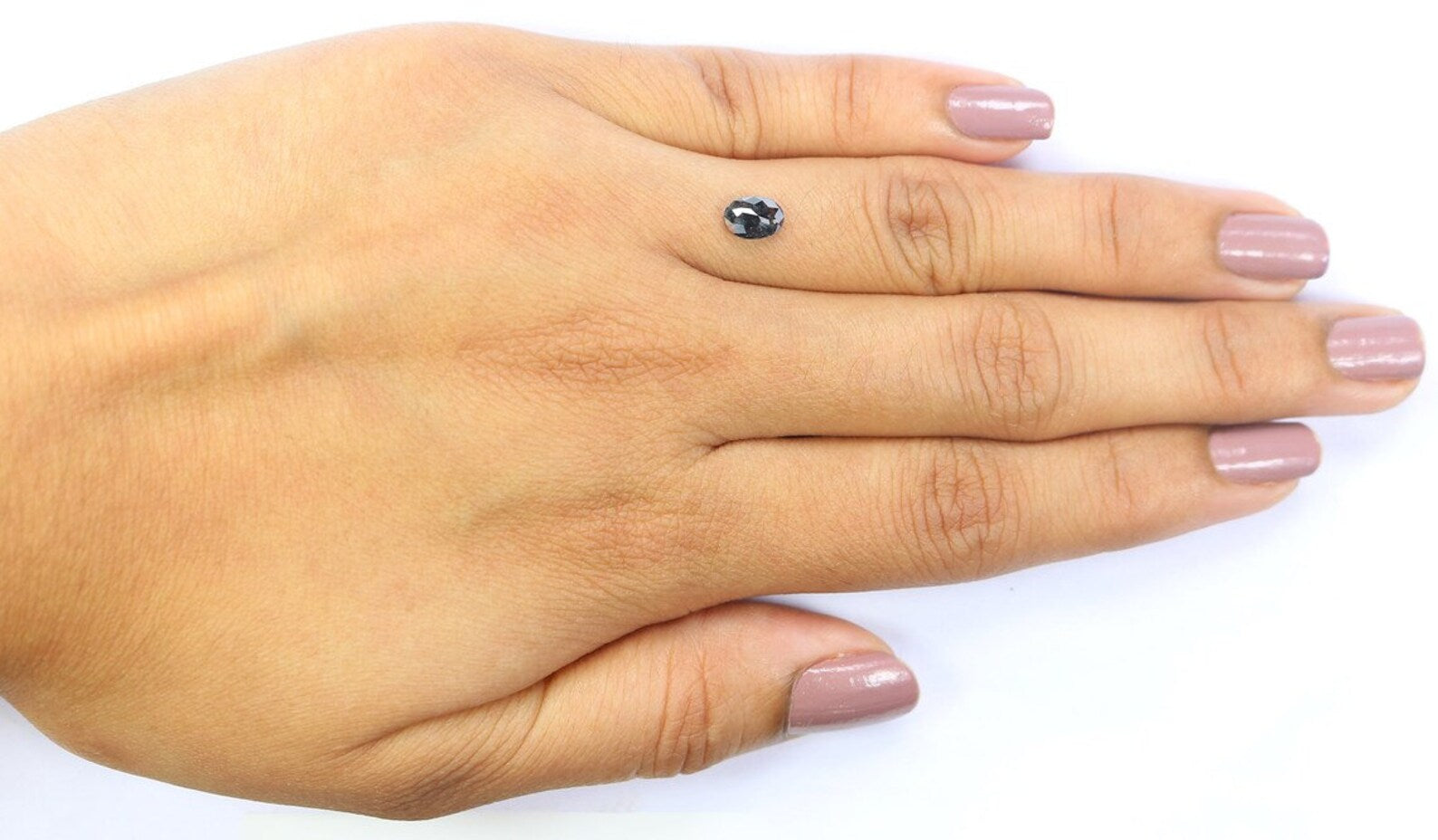 0.56 CT Natural Loose Oval Shape Diamond Salt And Pepper Oval Diamond 6.20 MM Natural Diamond Black Grey Color Oval Rose Cut Diamond NQ2445