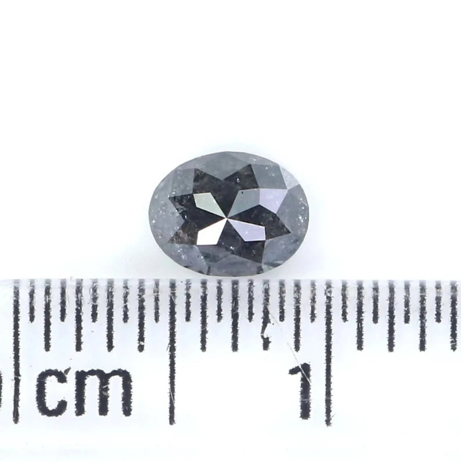 0.45 CT Natural Loose Oval Shape Diamond Salt And Pepper Oval Cut Diamond 5.15 MM Natural Diamond Black Grey Oval Rose Cut Diamond NQ2140